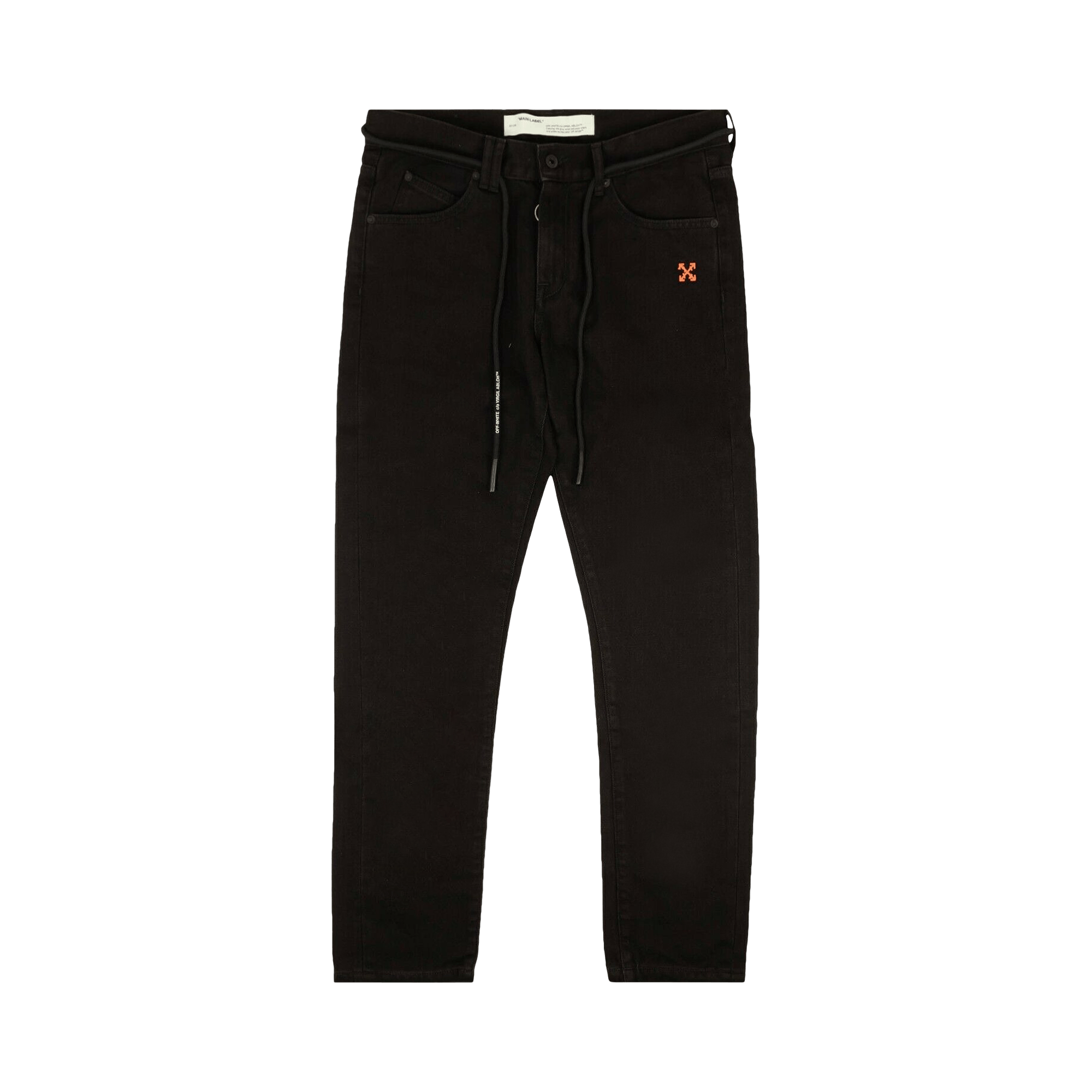 Off-White Diag Slim Short Jeans 'Black'