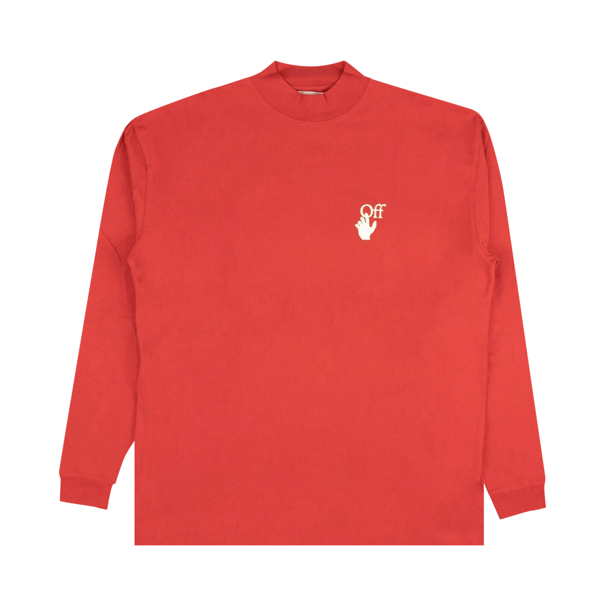 Off-White Pascal Arrow Mockneck T-Shirt 'Red'