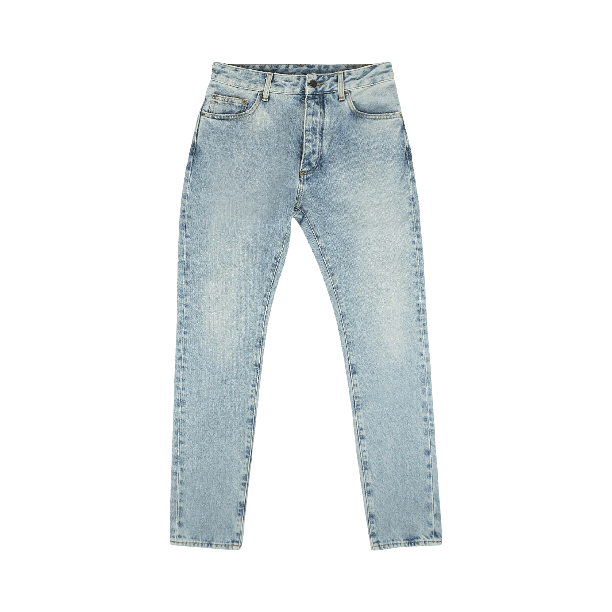Palm Angels Back Logo 5 Pocket Jeans 'Light Blue'