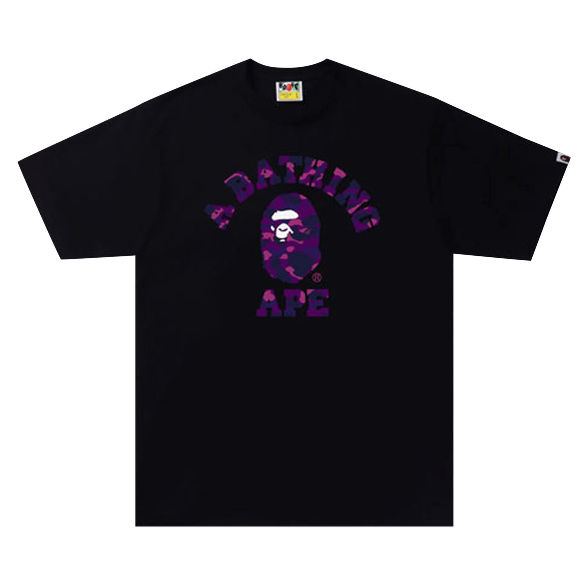 BAPE Color Camo A College Tee 'Black/Purple'