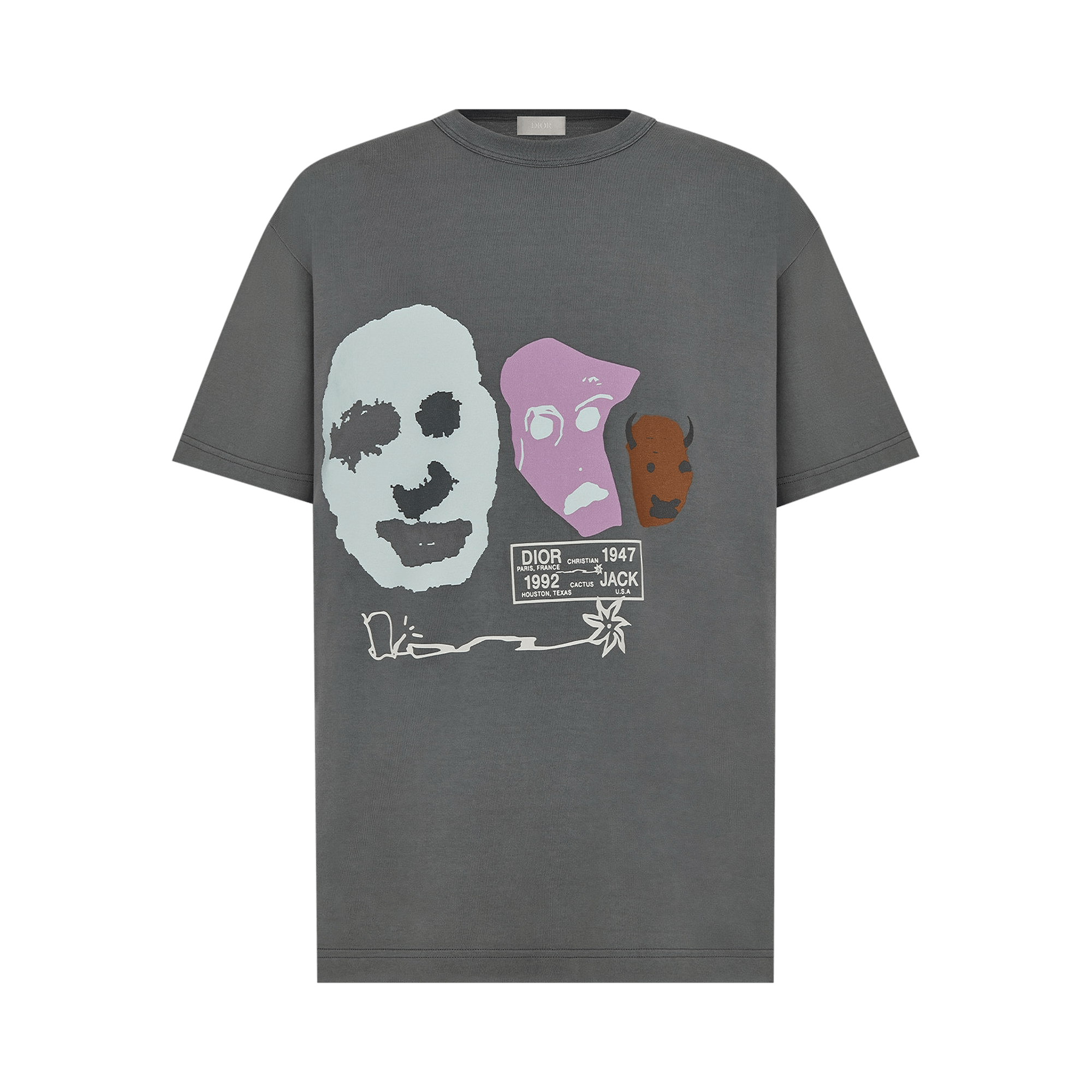 Dior x Cactus Jack Oversized T-Shirt 'Grey'