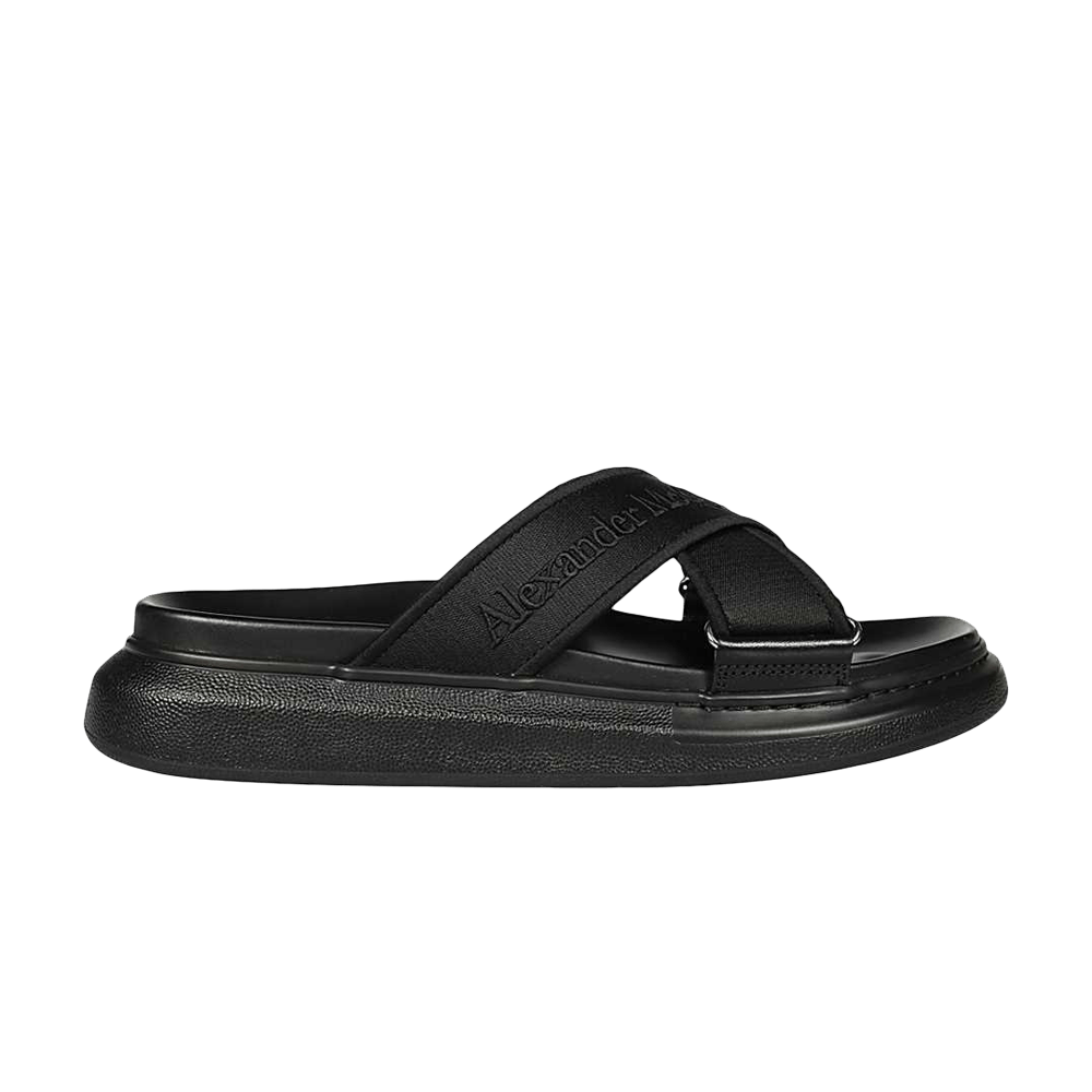 Alexander McQueen Oversized Hybrid Slide 'Black Silver'