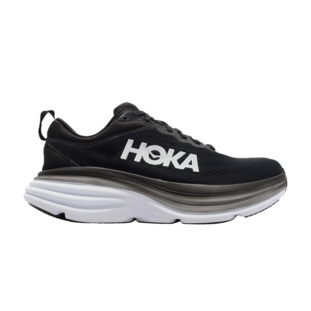 Pre-owned Hoka Wmns Bondi 8 D Wide 'black White'