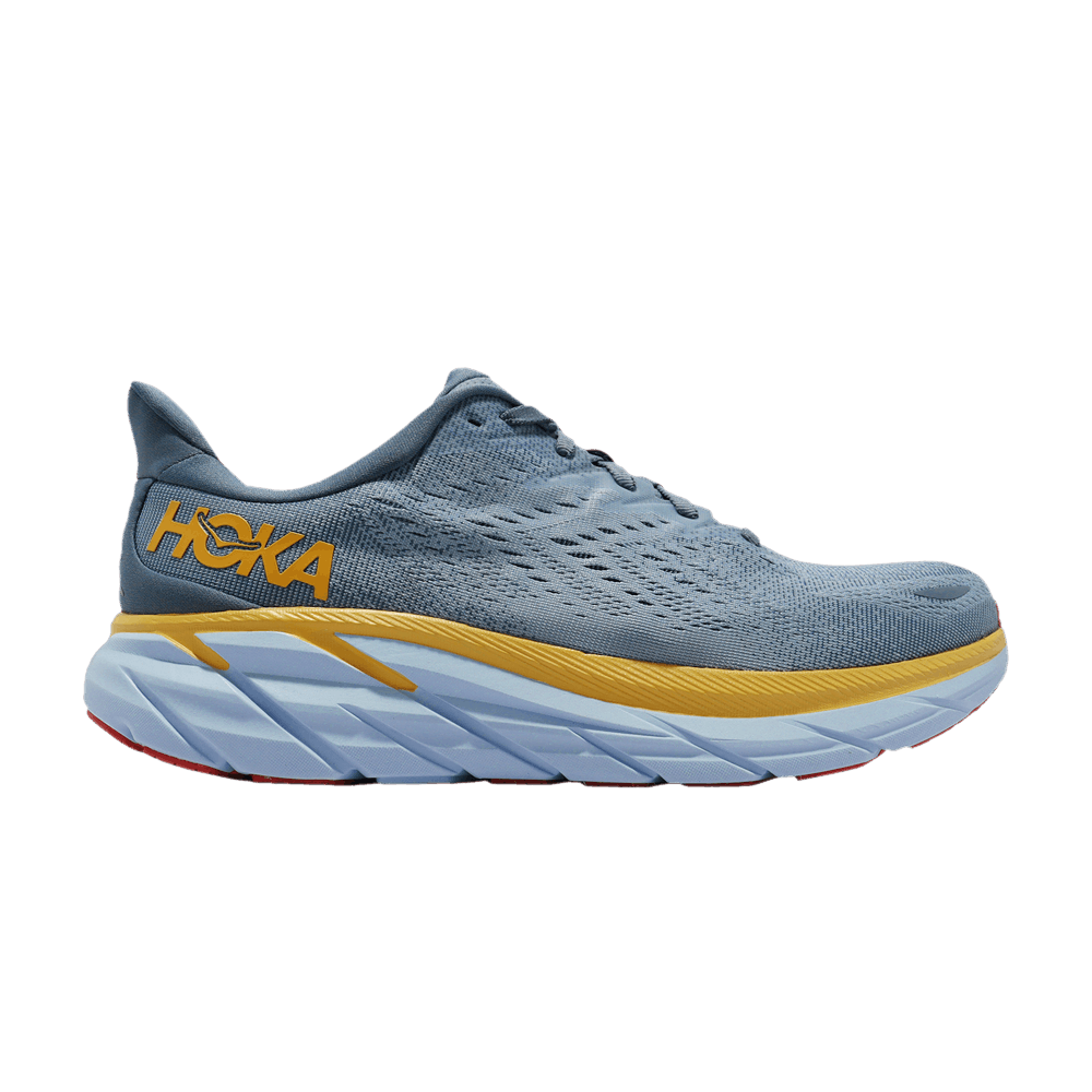Pre-owned Hoka Clifton 8 2e Wide 'goblin Blue Mountain Spring'
