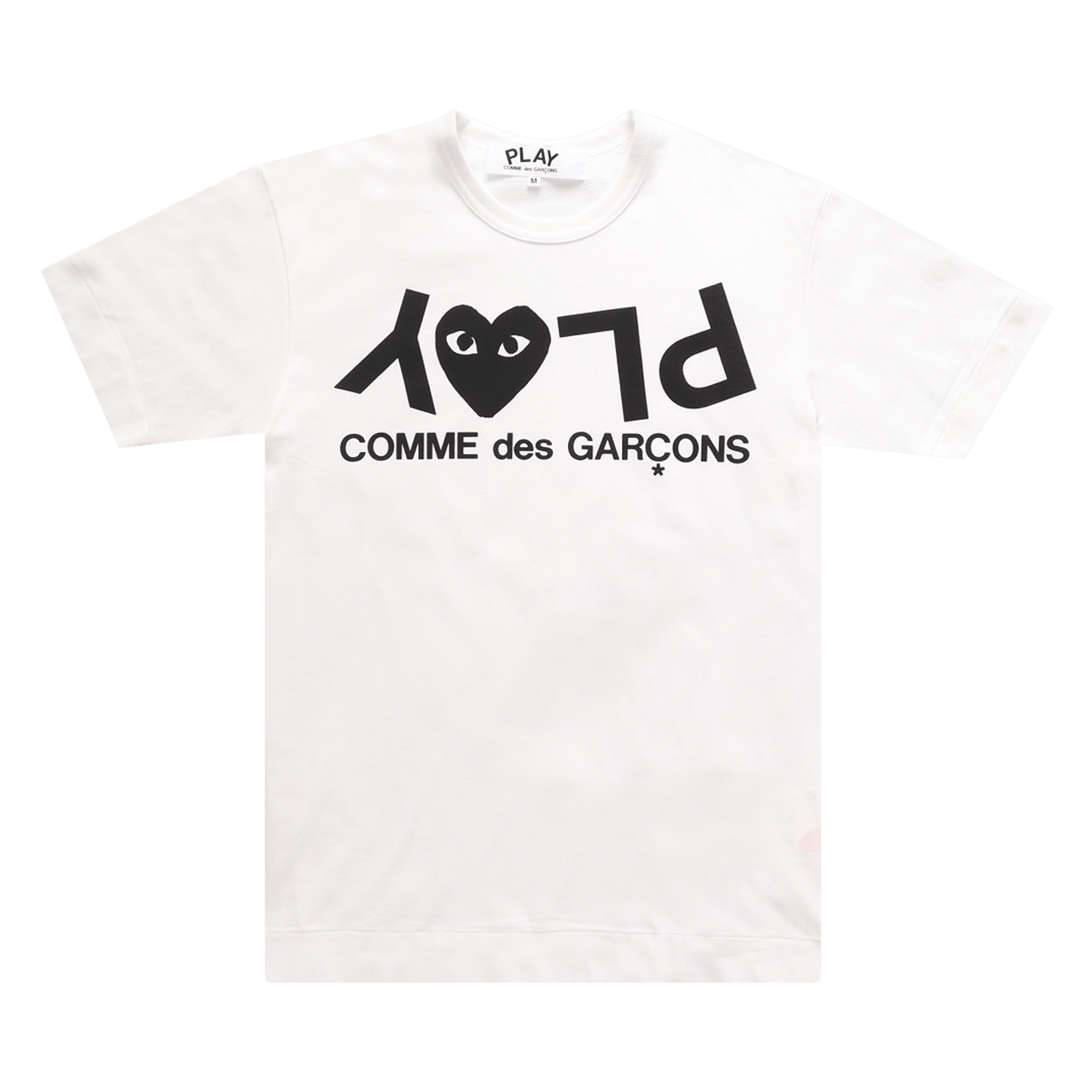 Comme des Garçons PLAY Inverted Text Logo T-Shirt 'White'