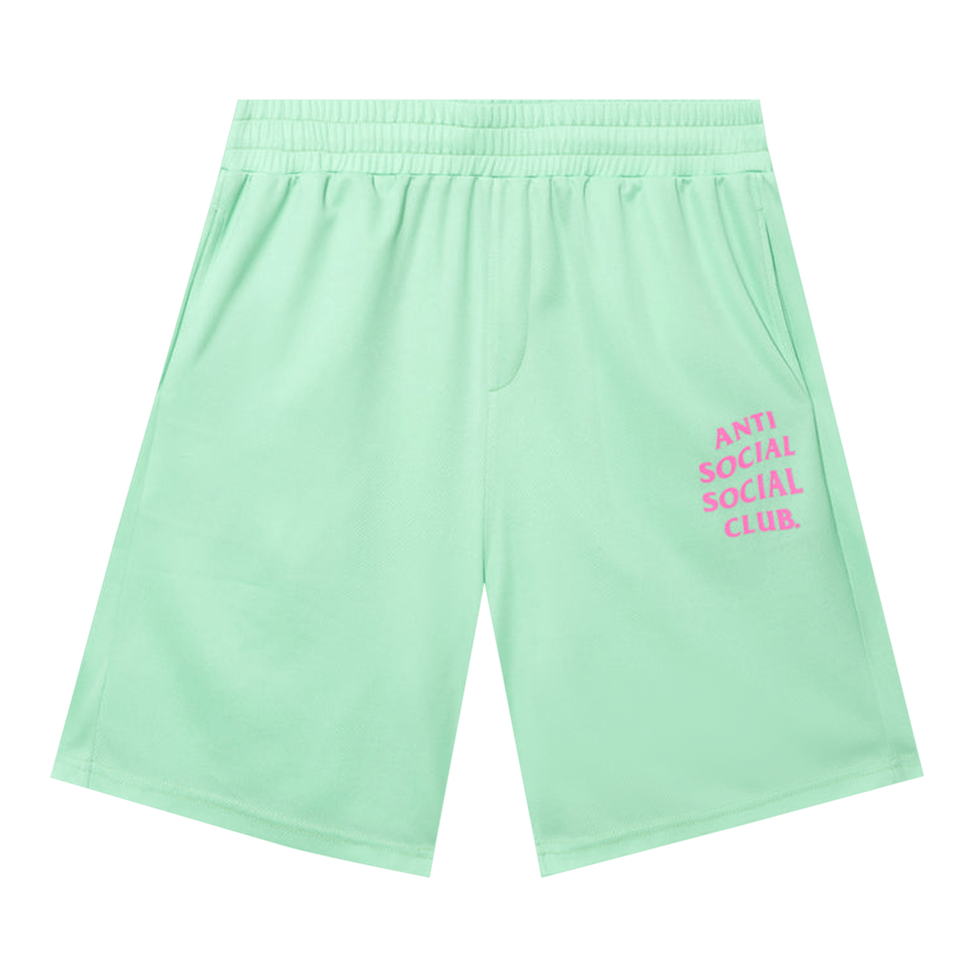 Pre-owned Anti Social Social Club Never Made The Team Mesh Shorts 'mint' In Green
