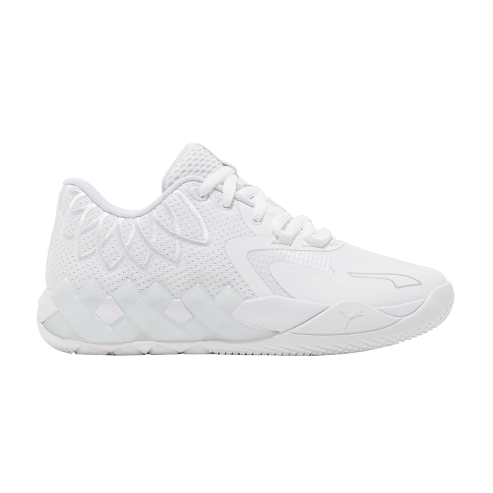 Pre-owned Puma Mb.01 Lo Jr 'team Colors - Triple White'