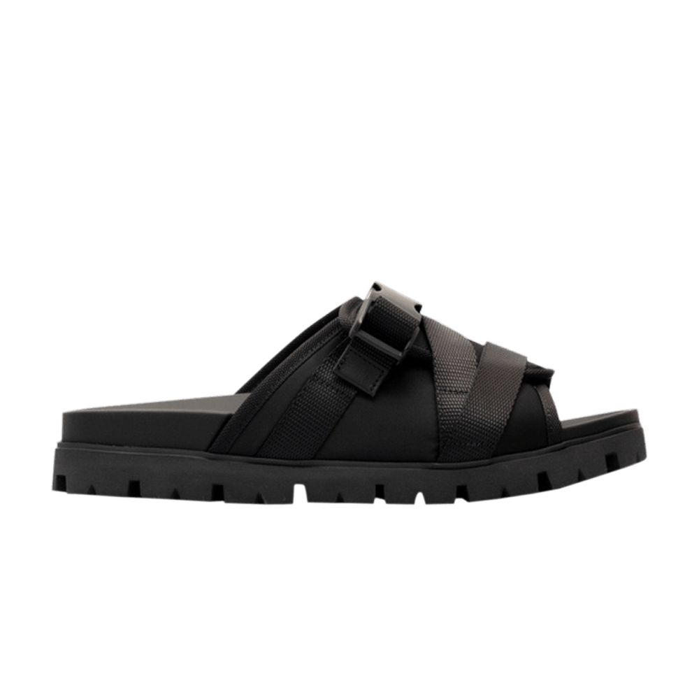 Buy Prada Leather Criss Cross Slide 'Black' - 2X3111 3LEM