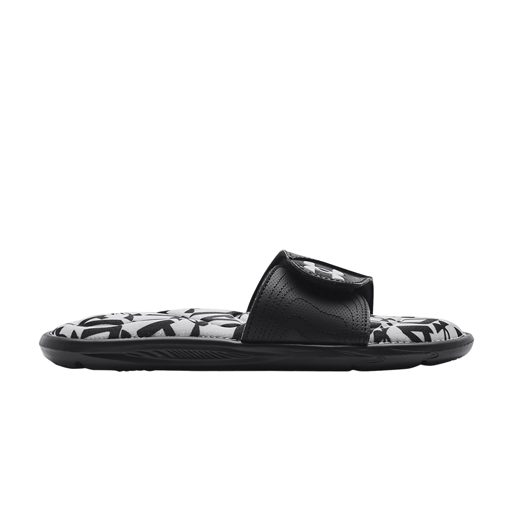 Pre-owned Under Armour Wmns Ignite 6 Graphic Footbed Slide 'halo Grey Black'