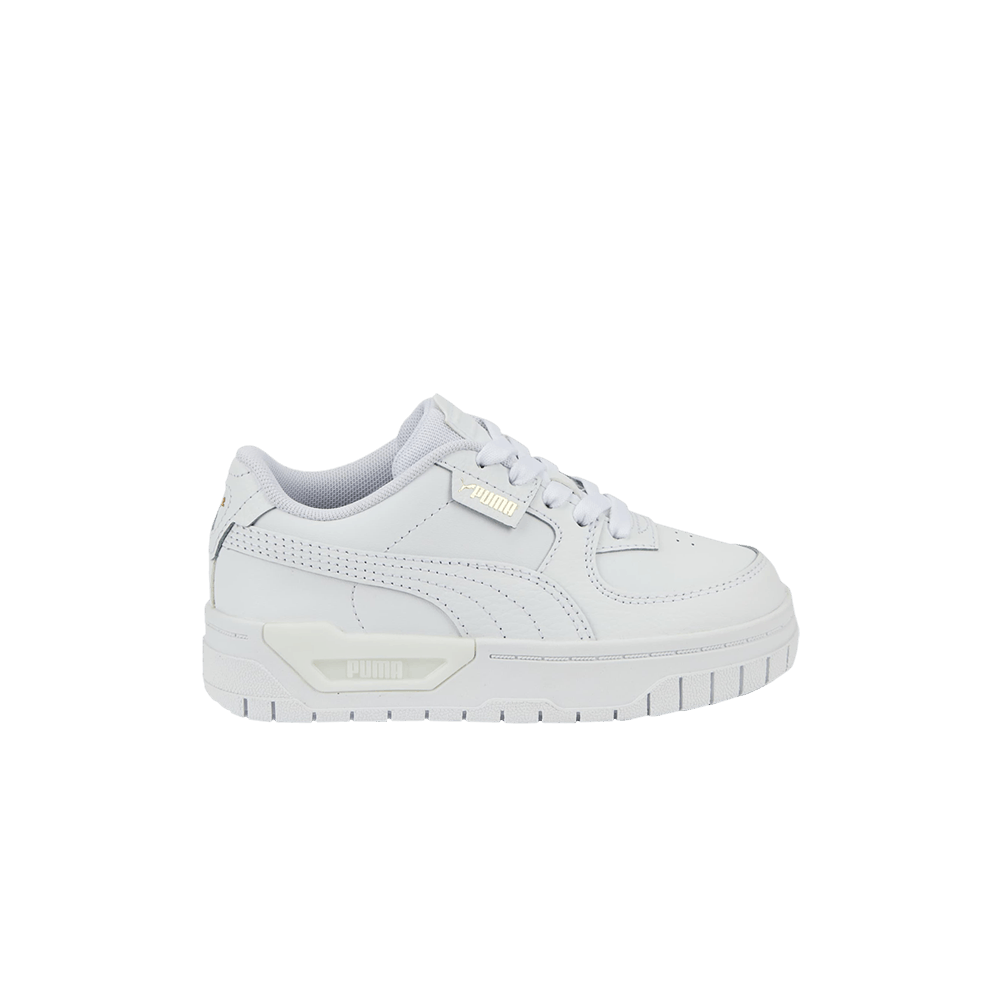 Pre-owned Puma Cali Dream Leather Little Kid 'triple White'