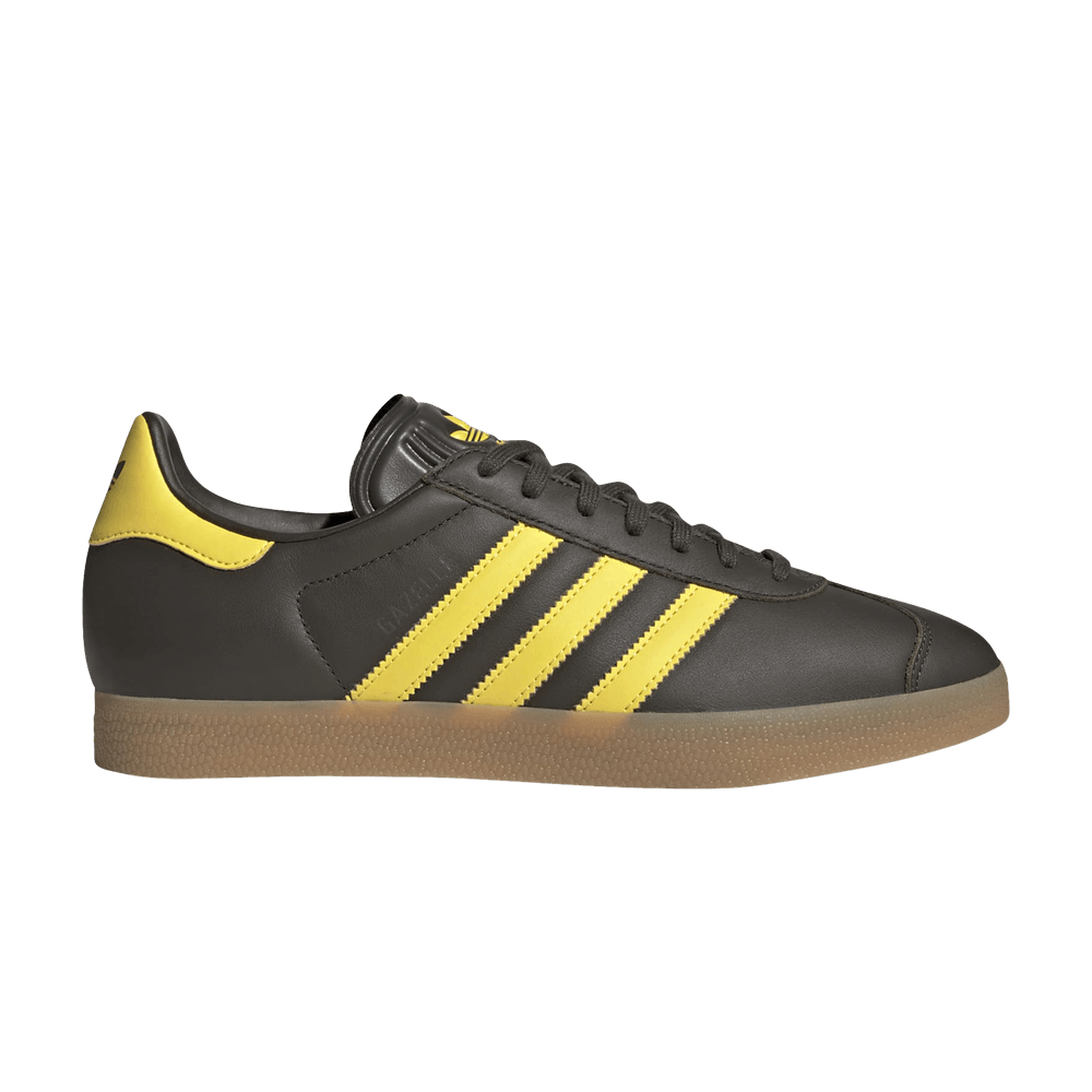 Pre-owned Adidas Originals Gazelle 'shadow Olive Impact Yellow' In Brown