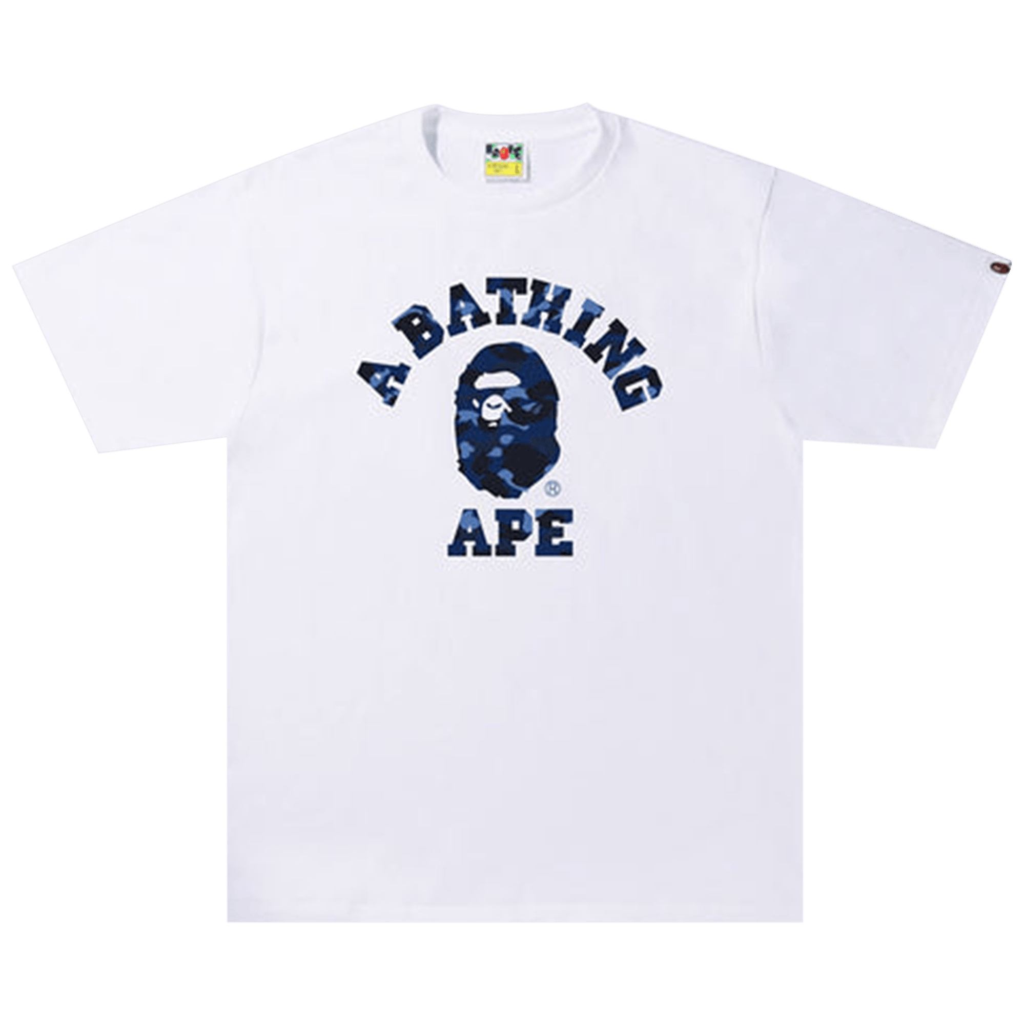 BAPE Color Camo A College Tee 'White/Navy'