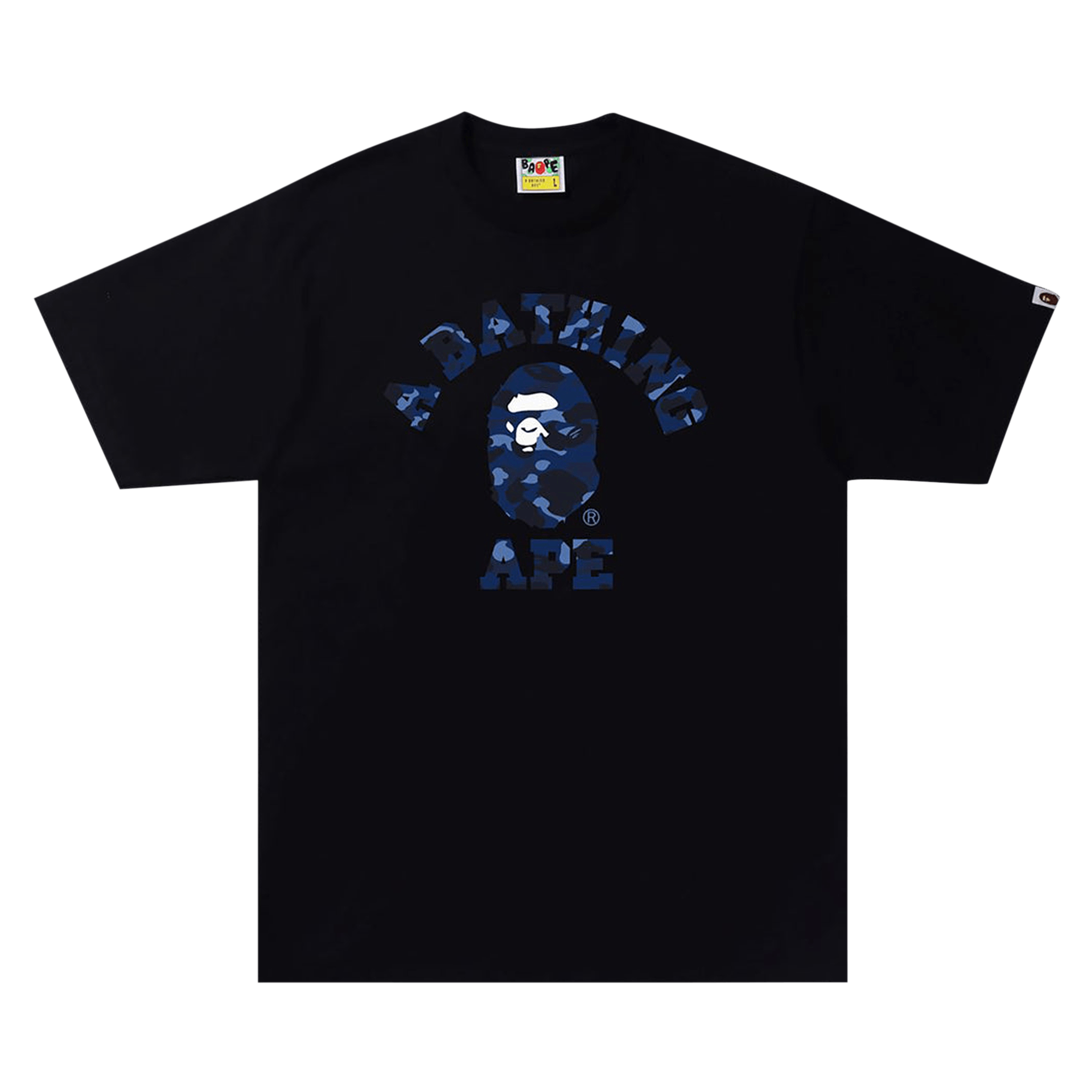 BAPE Color Camo A College Tee 'Black/Navy'