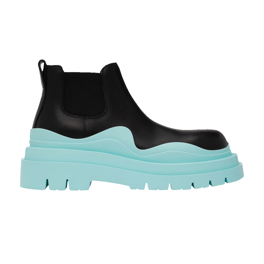 Bottega Veneta Tire Cropped Boot 'Black Blue'