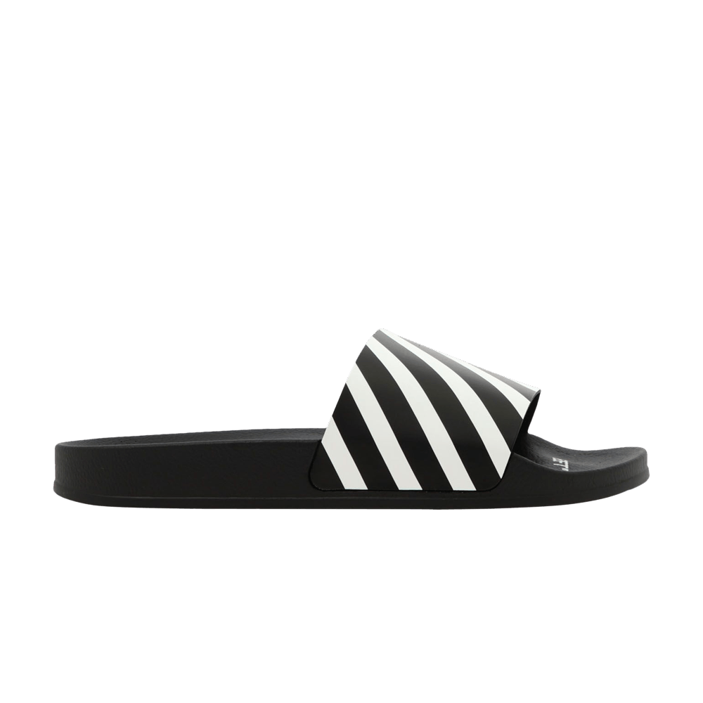 Off-White Diagonal Sliders 'Black White'