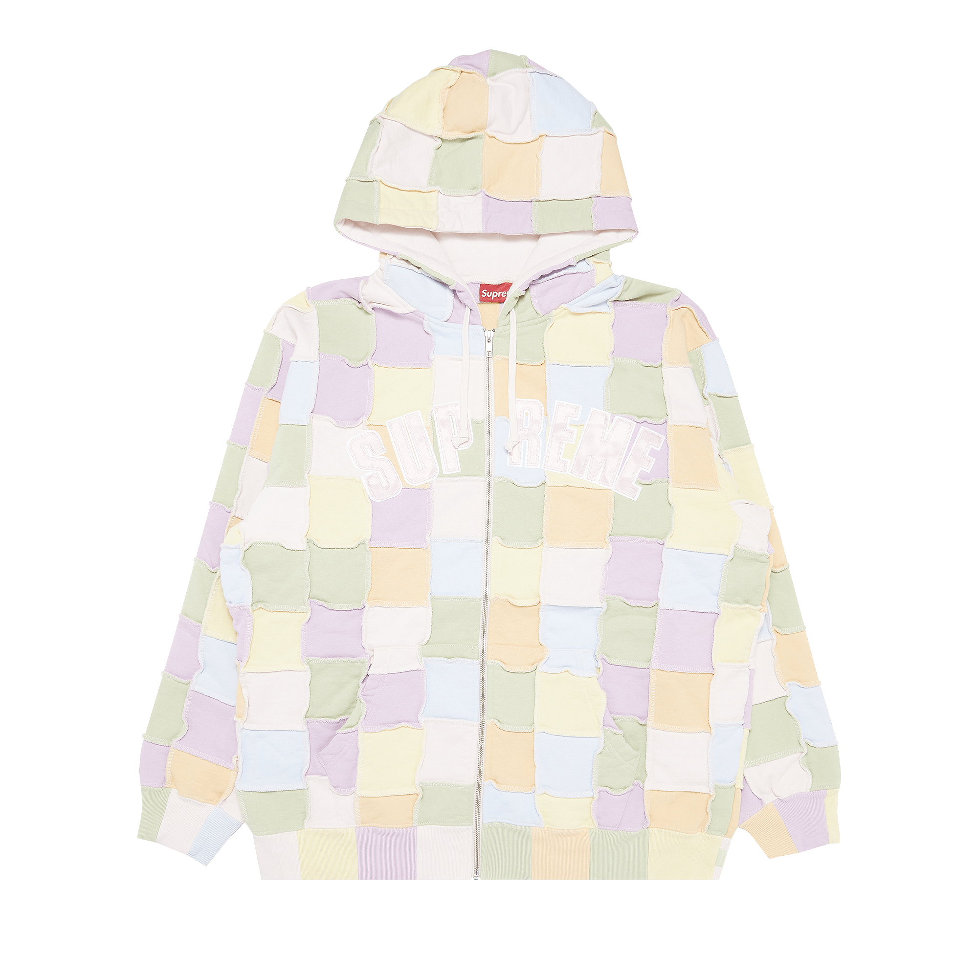Supreme Reverse Patchwork Zip Up Hooded Sweatshirt 'Multicolor'