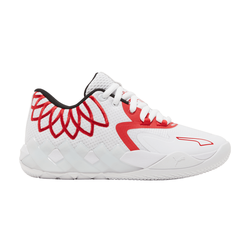 Pre-owned Puma Mb.01 Lo Jr 'team Colors - White High Risk Red'