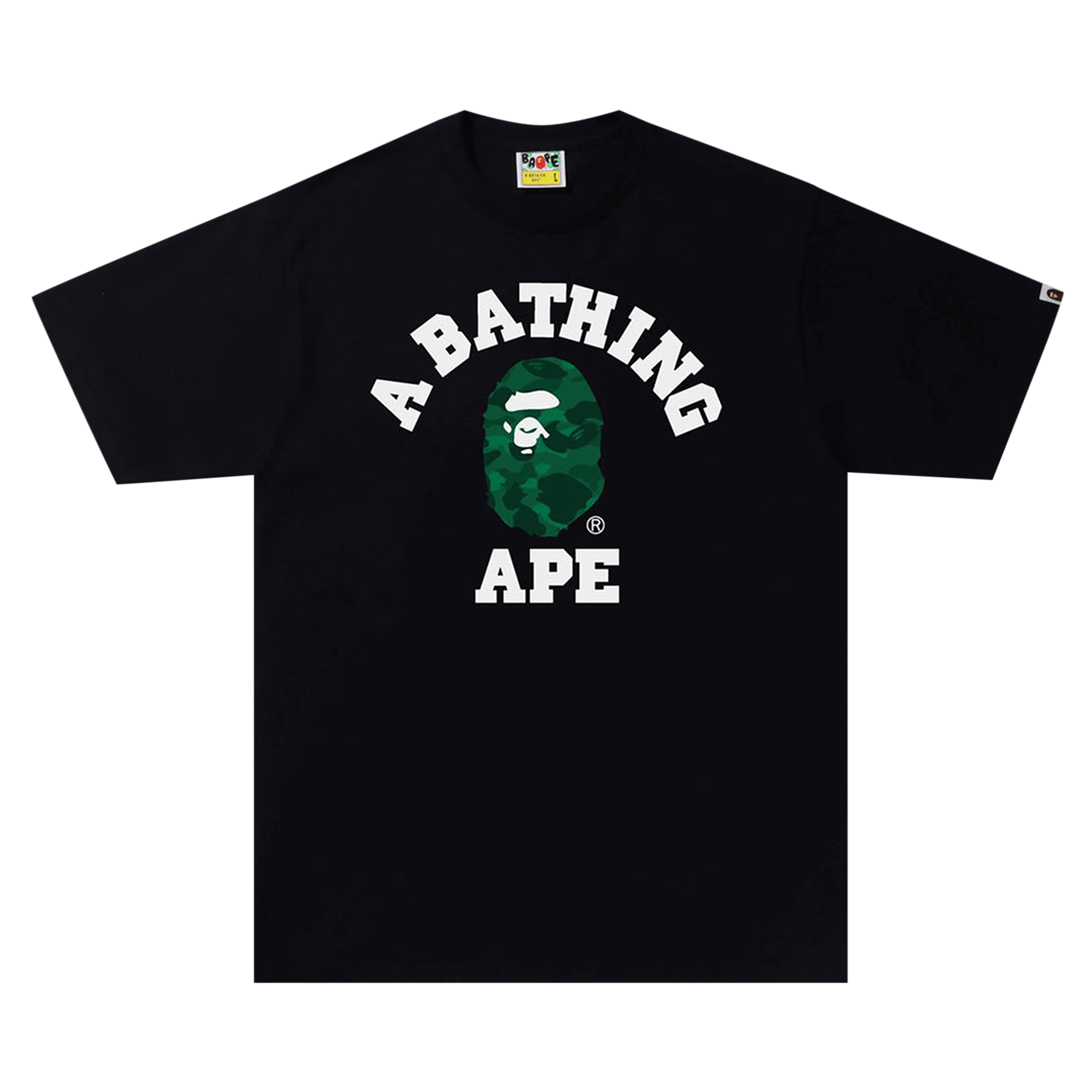 BAPE Color Camo College Tee 'Black/Green'