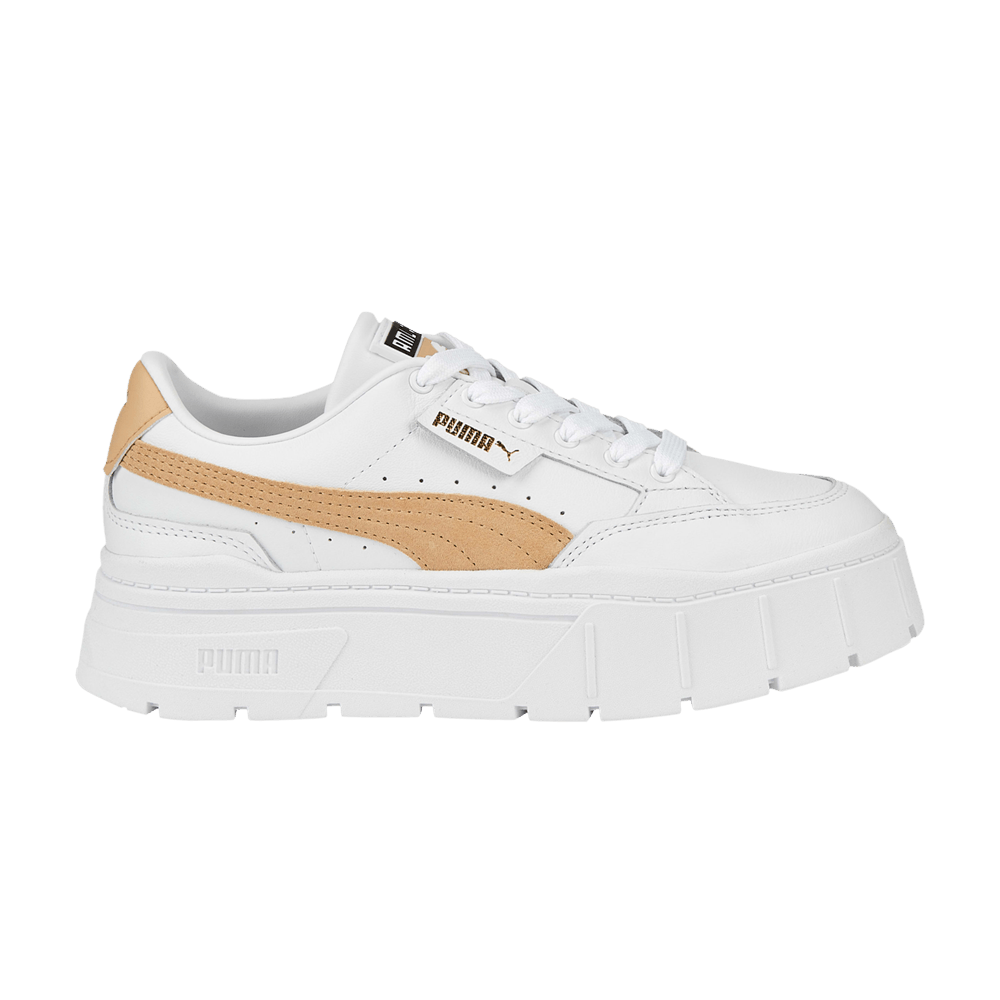 Pre-owned Puma Wmns Mayze Stack 'white Light Sand'