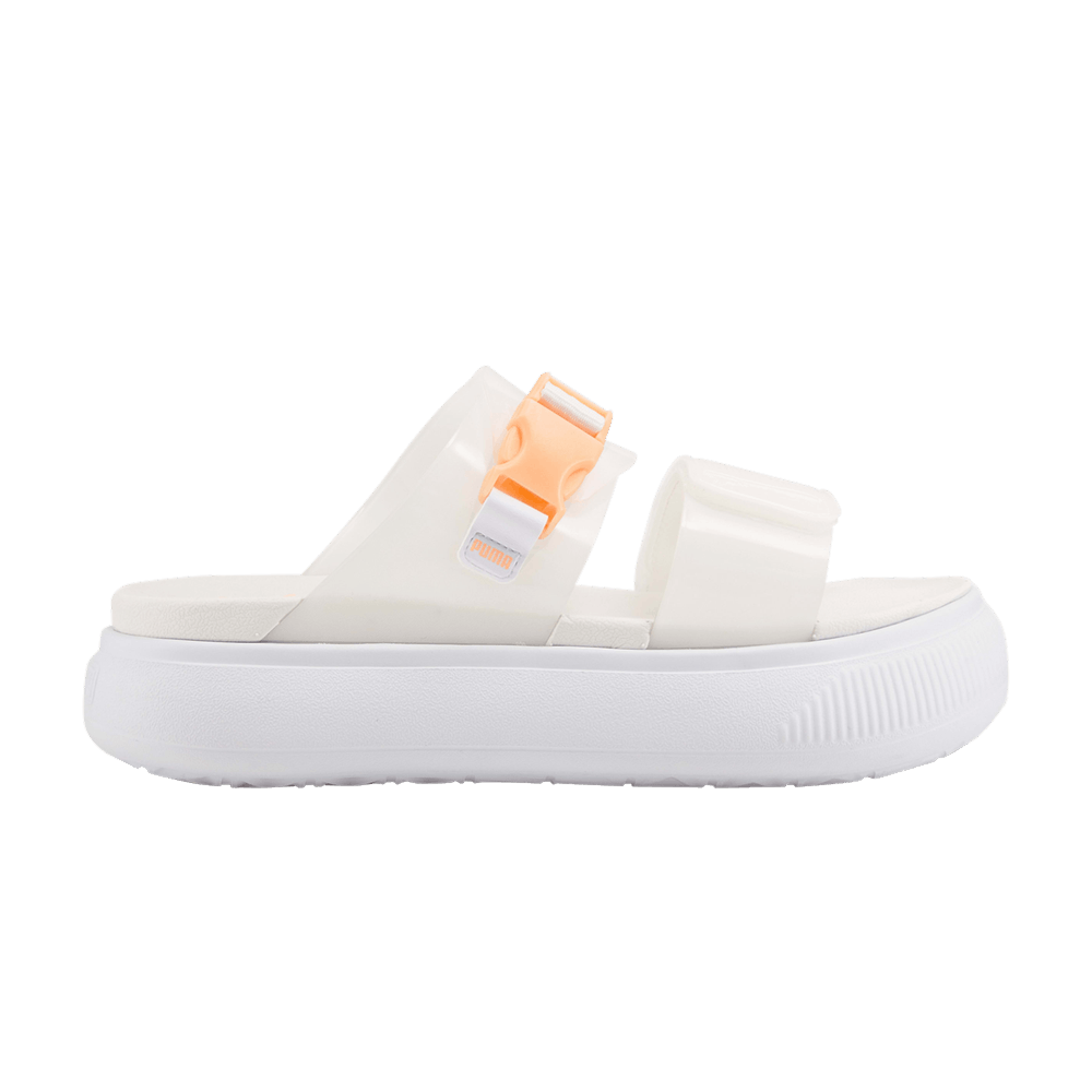 Pre-owned Puma Wmns Suede Mayu Pop Sandal 'white Fizzy Melon'