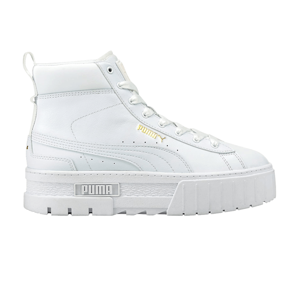 Pre-owned Puma Wmns Mayze Mid 'triple White'