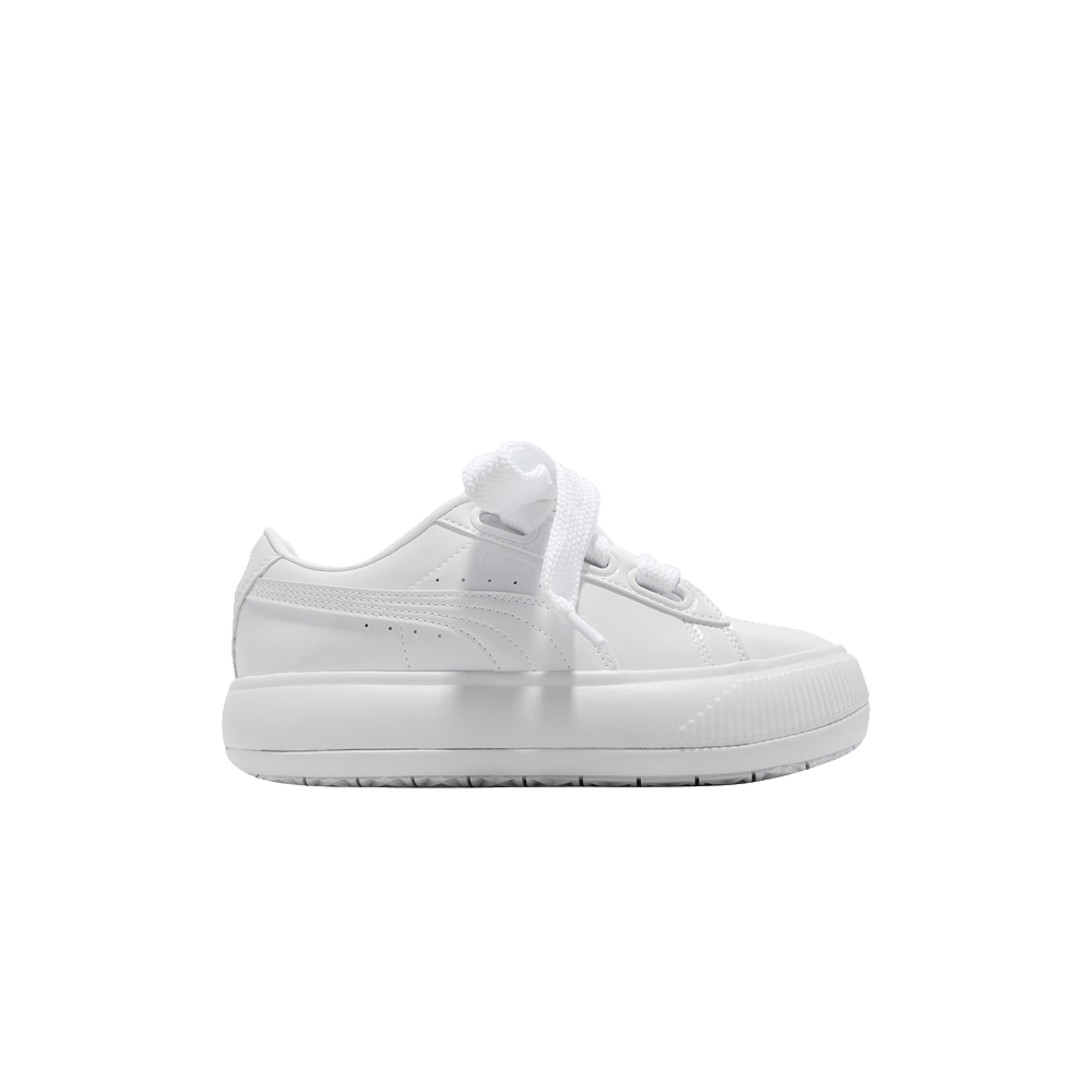 Pre-owned Puma Wmns Suede Mayu Heart Patent 'white'