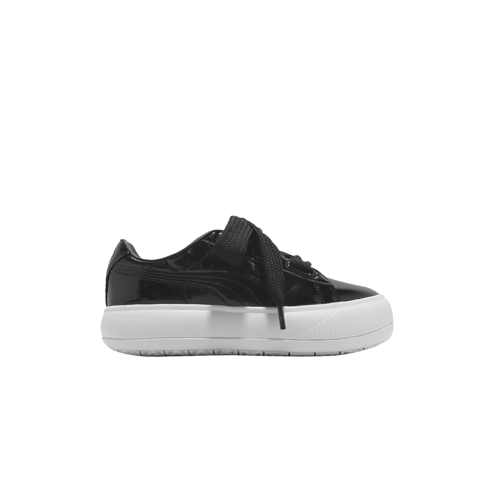 Pre-owned Puma Wmns Suede Mayu Heart Patent 'black White'