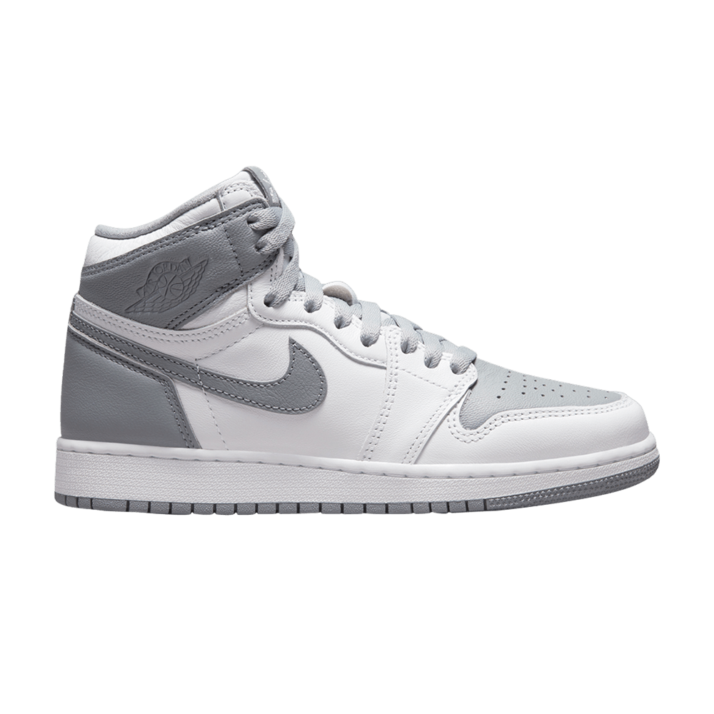 Pre-owned Air Jordan 1 Retro High Og Gs 'stealth' In White