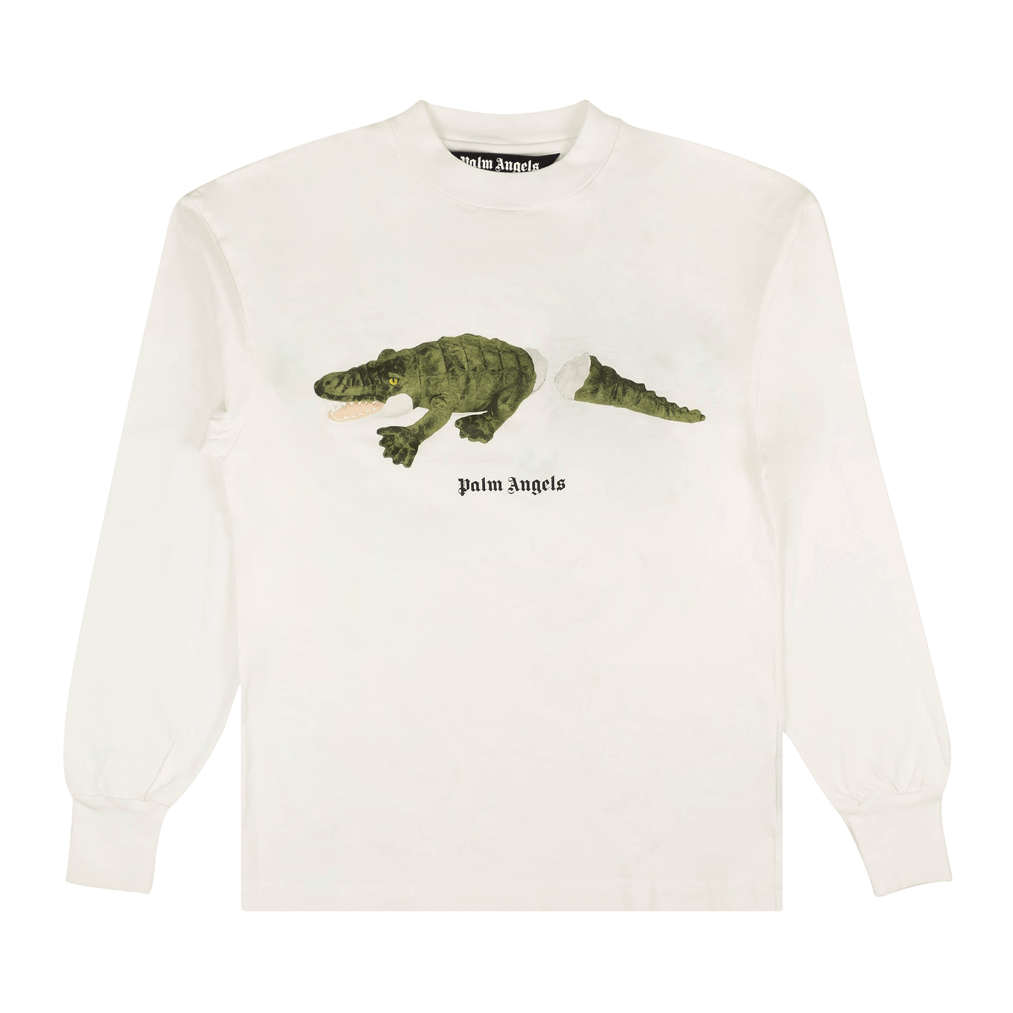 Palm Angels Croco Long-Sleeve Tee 'White'