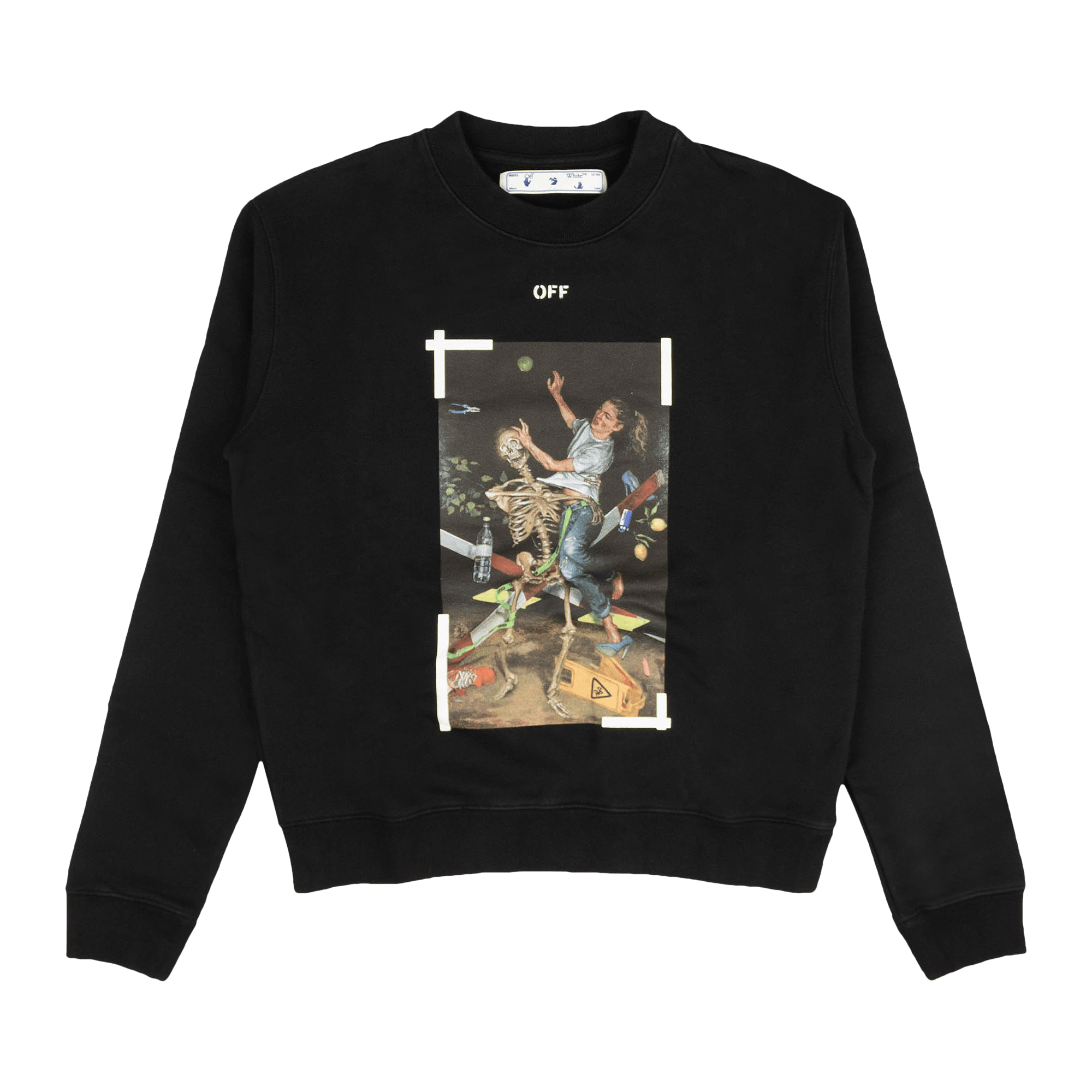 Off-White Pascal Print Slim Crewneck 'Black/White'