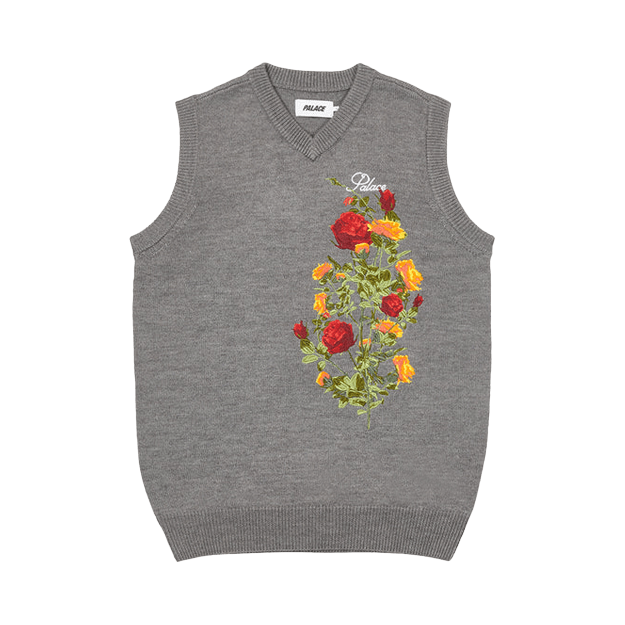 Palace Rose Knit Vest 'Grey'