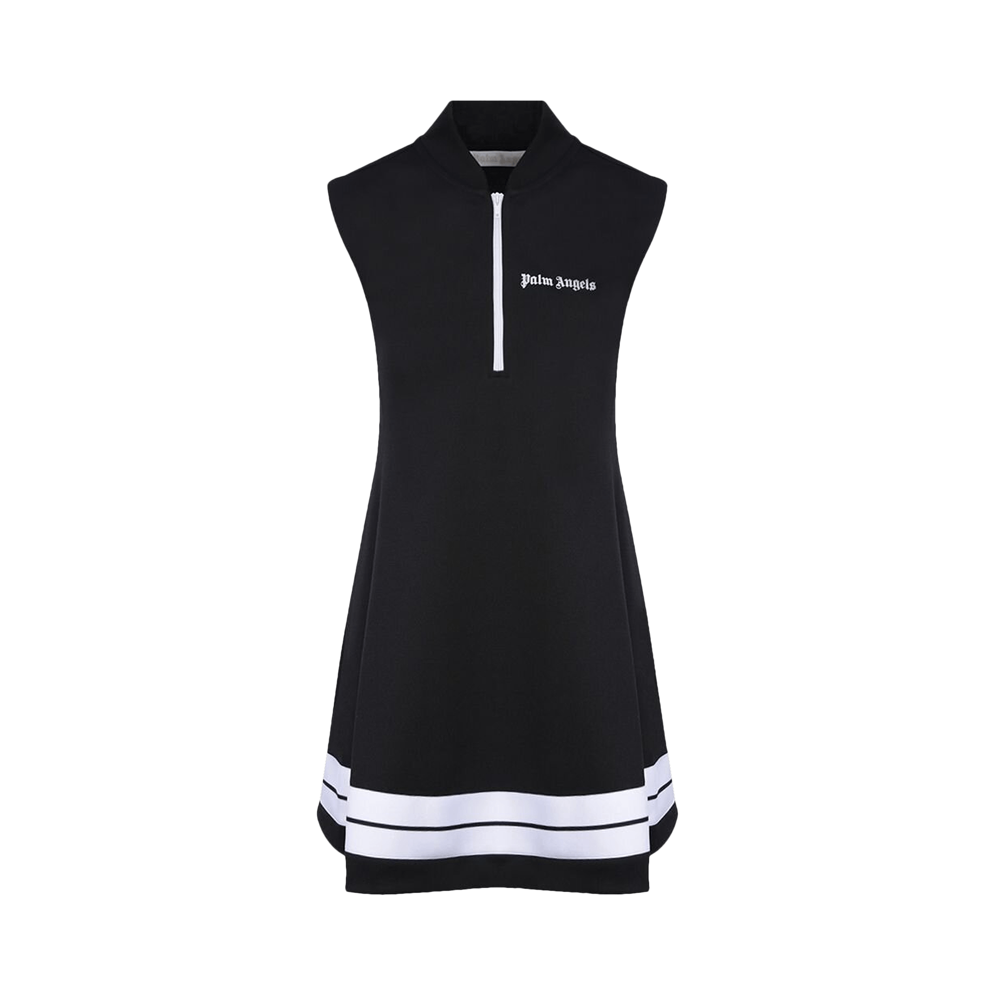Pre-owned Palm Angels Zip Track Dress 'black/white'