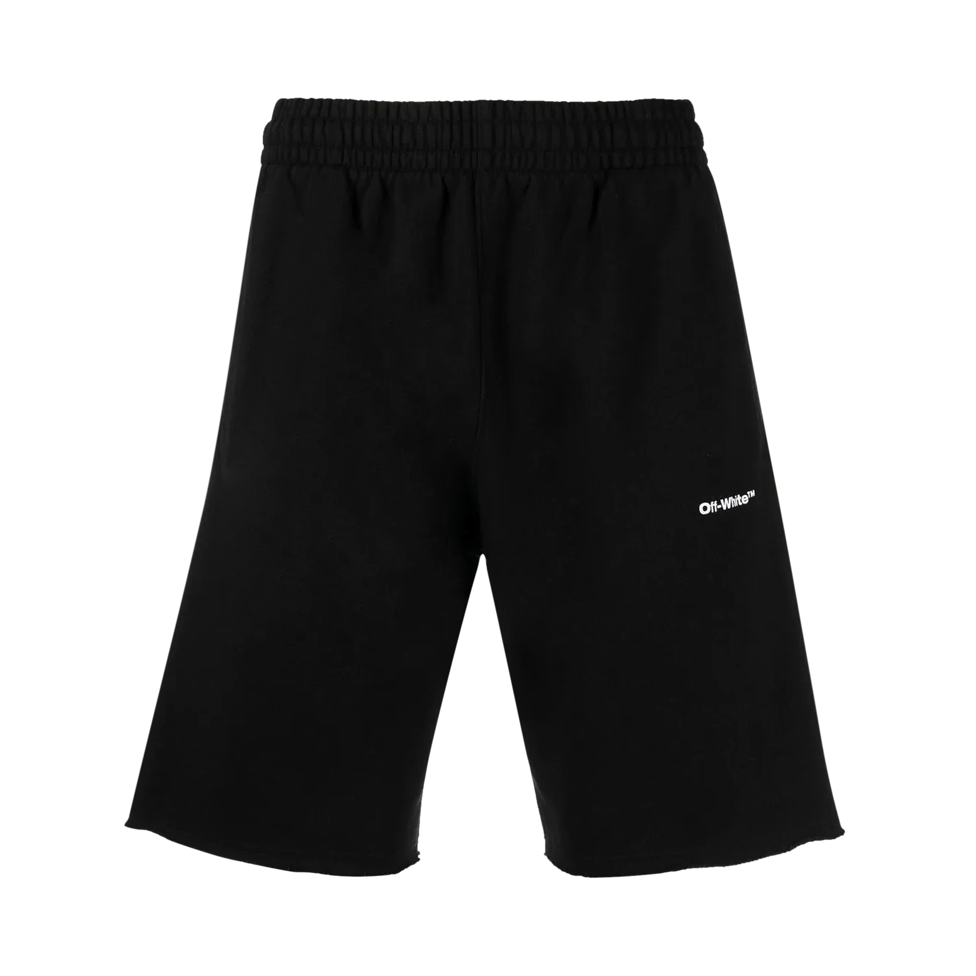 Off-White Wave Outline Diag Sweatshorts 'Black/White'