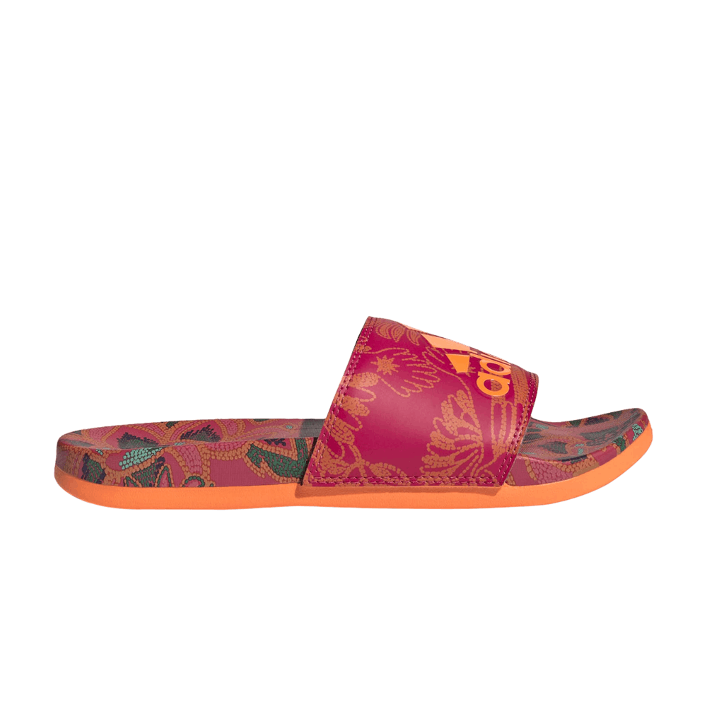 Adidas Wmns Adilette Comfort Slide 'Floral - Signal Orange'