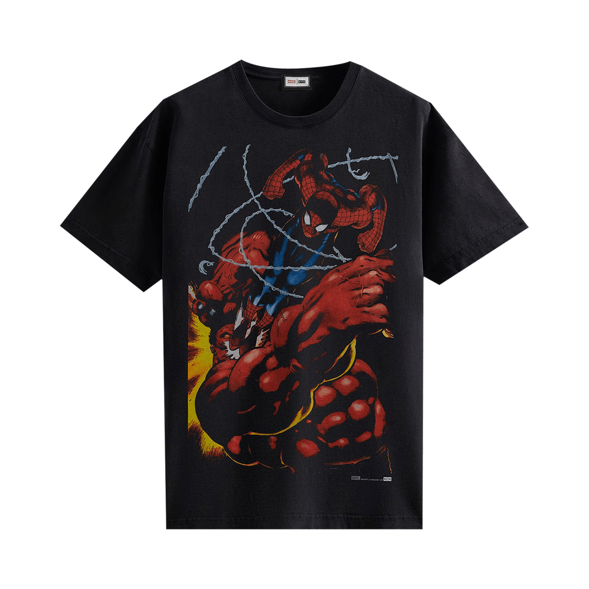Kith For Spider-Man Red Hulk Vintage Tee 'Black'
