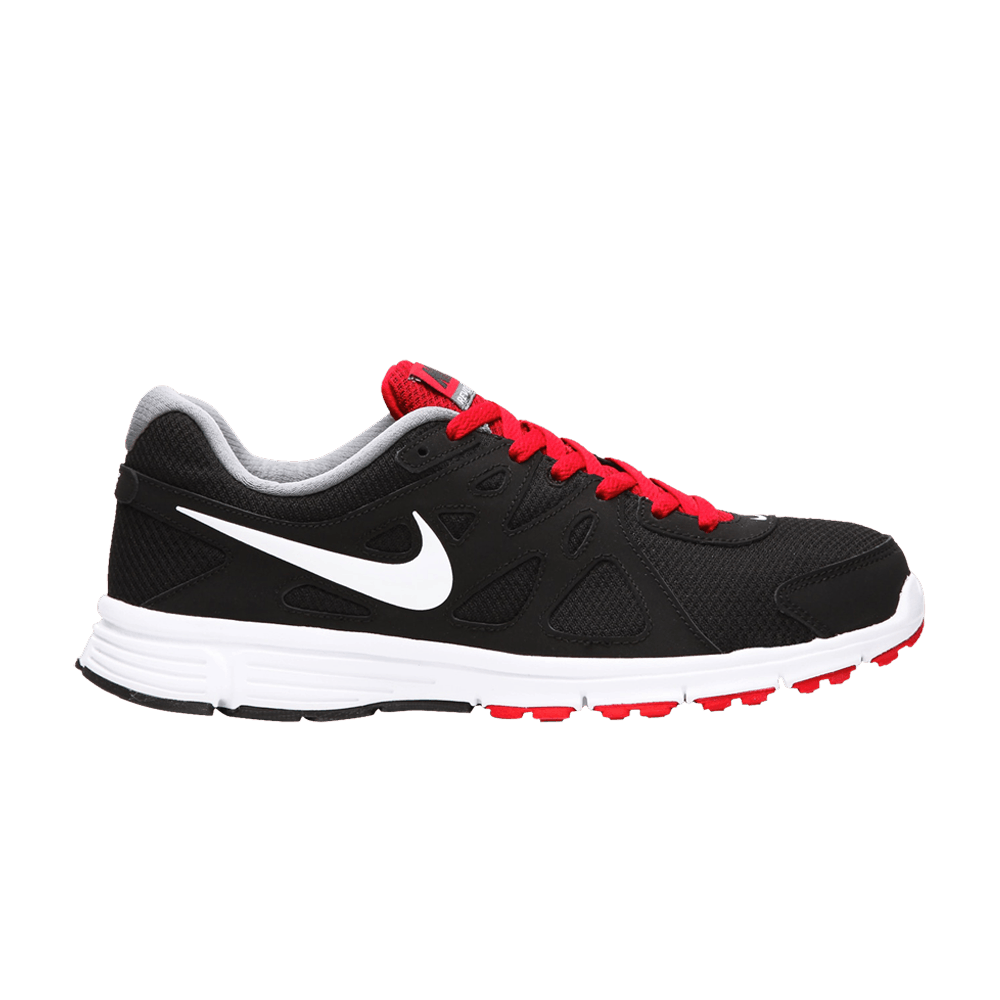 NIKE NIKE REVOLUTION 2 4E WIDE 'BLACK WHITE VARSITY RED'