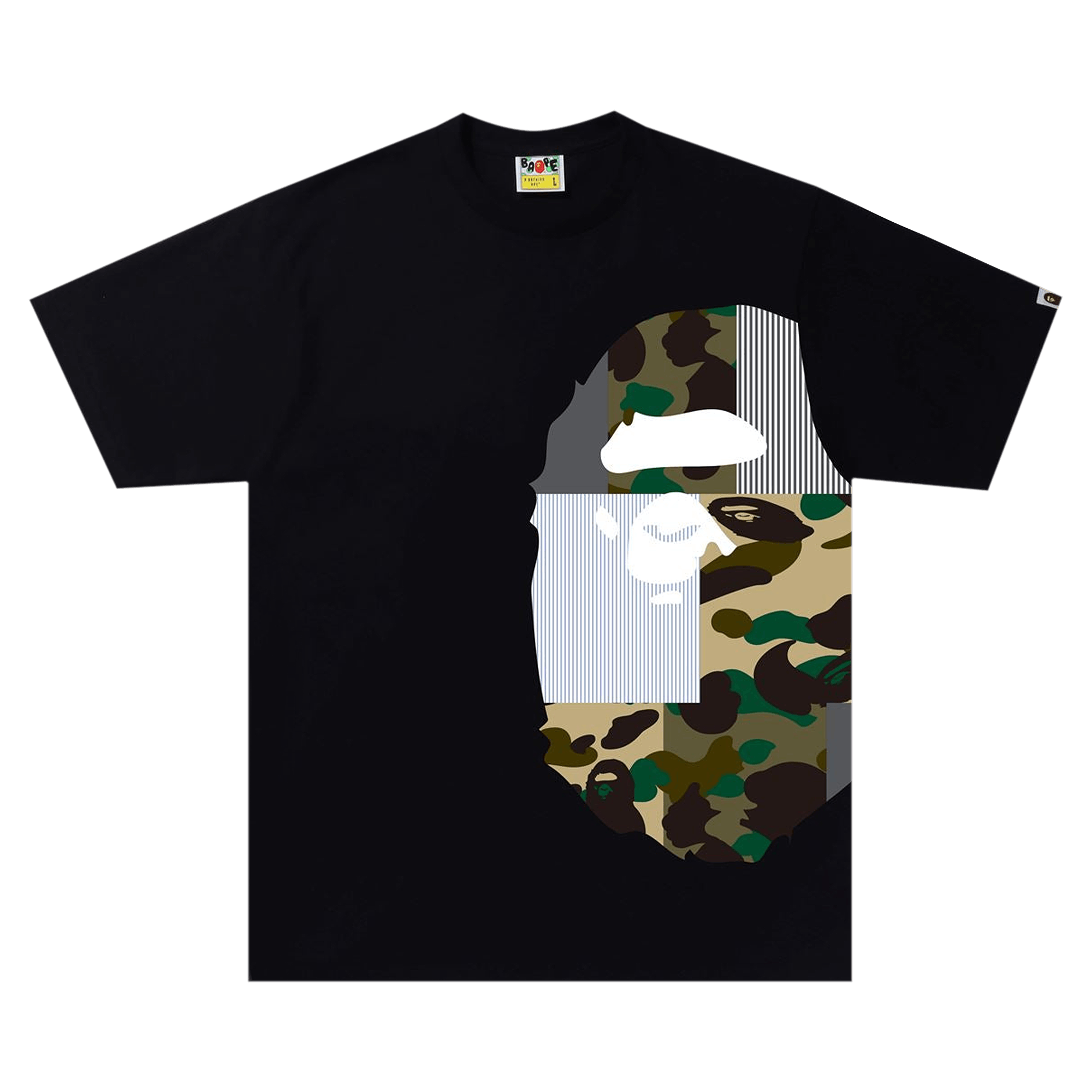 BAPE Military Crazy Side Big Ape Head Tee 'Black'