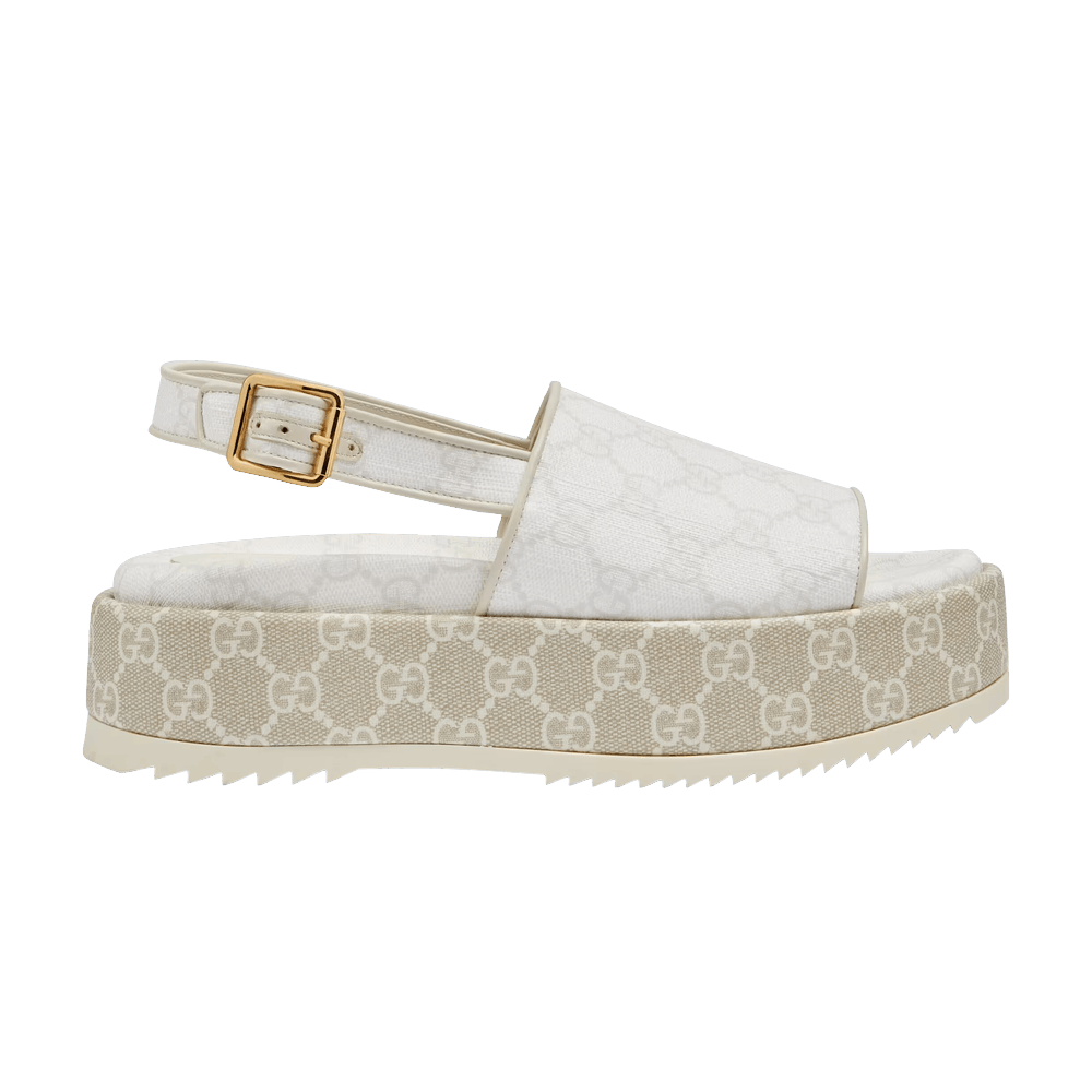 Gucci Wmns Platform GG Sandal 'White Beige'