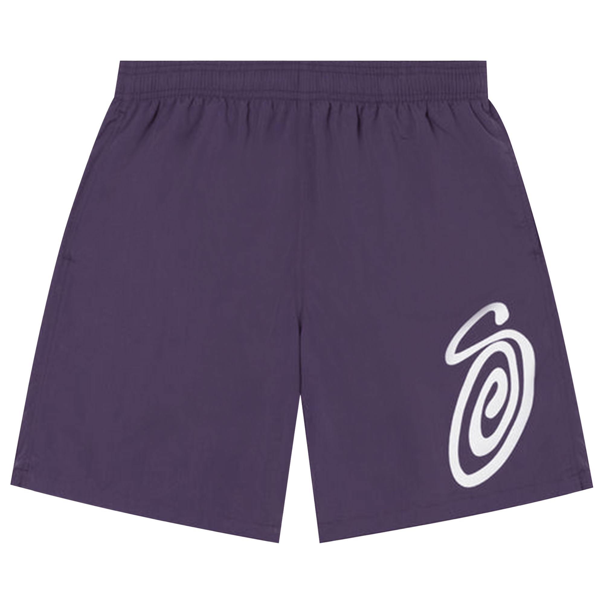 Pre-owned Stussy Curly S Water Short 'purple'