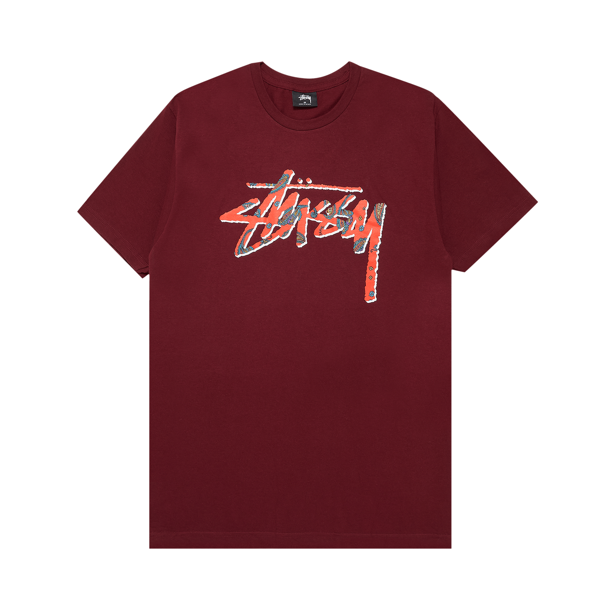 Stussy Paisley Stock Tee 'Wine'