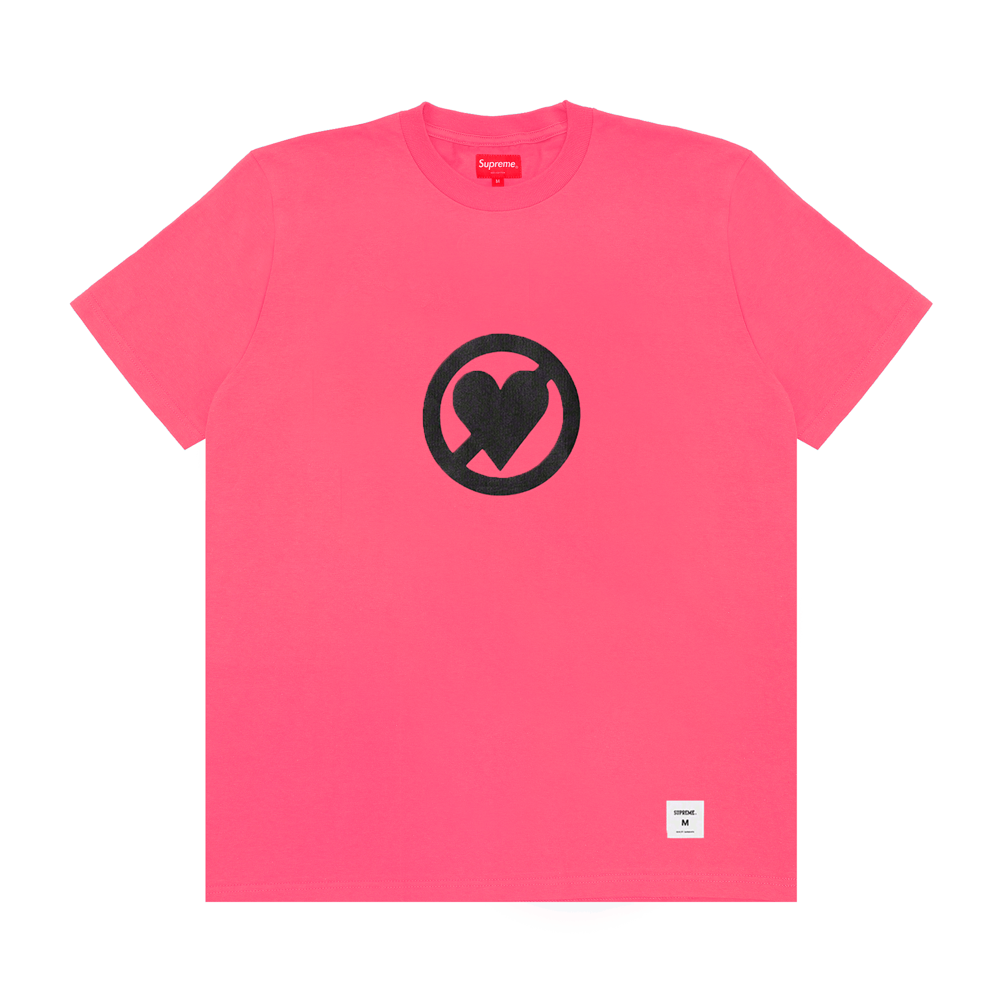 Pre-owned Supreme No Love Short-sleeve Top 'pink'