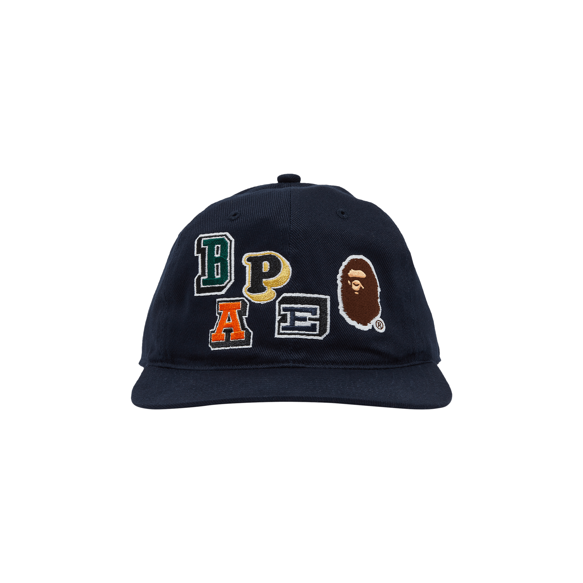 BAPE Multi Fonts Patch Panel Cap 'Navy'