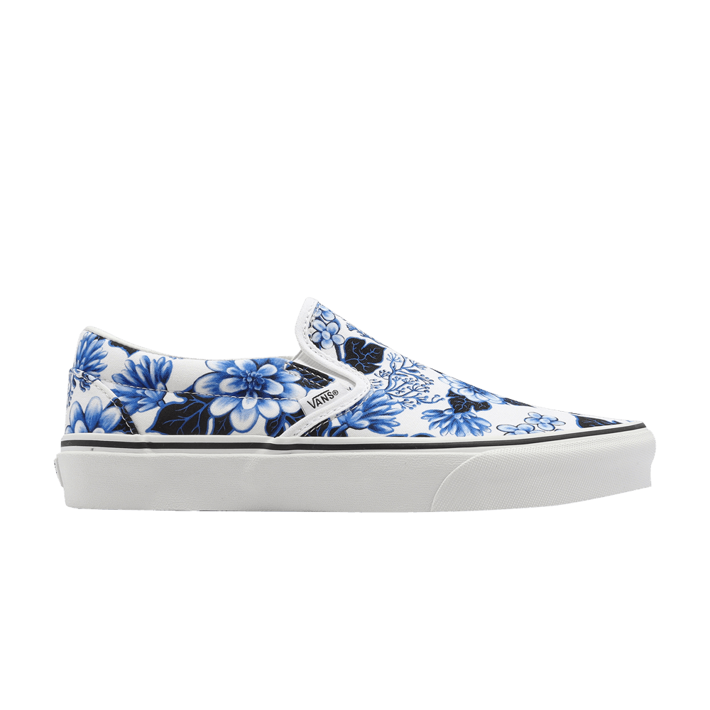 Pre-owned Vans Classic Slip-on 'floral - Blue'