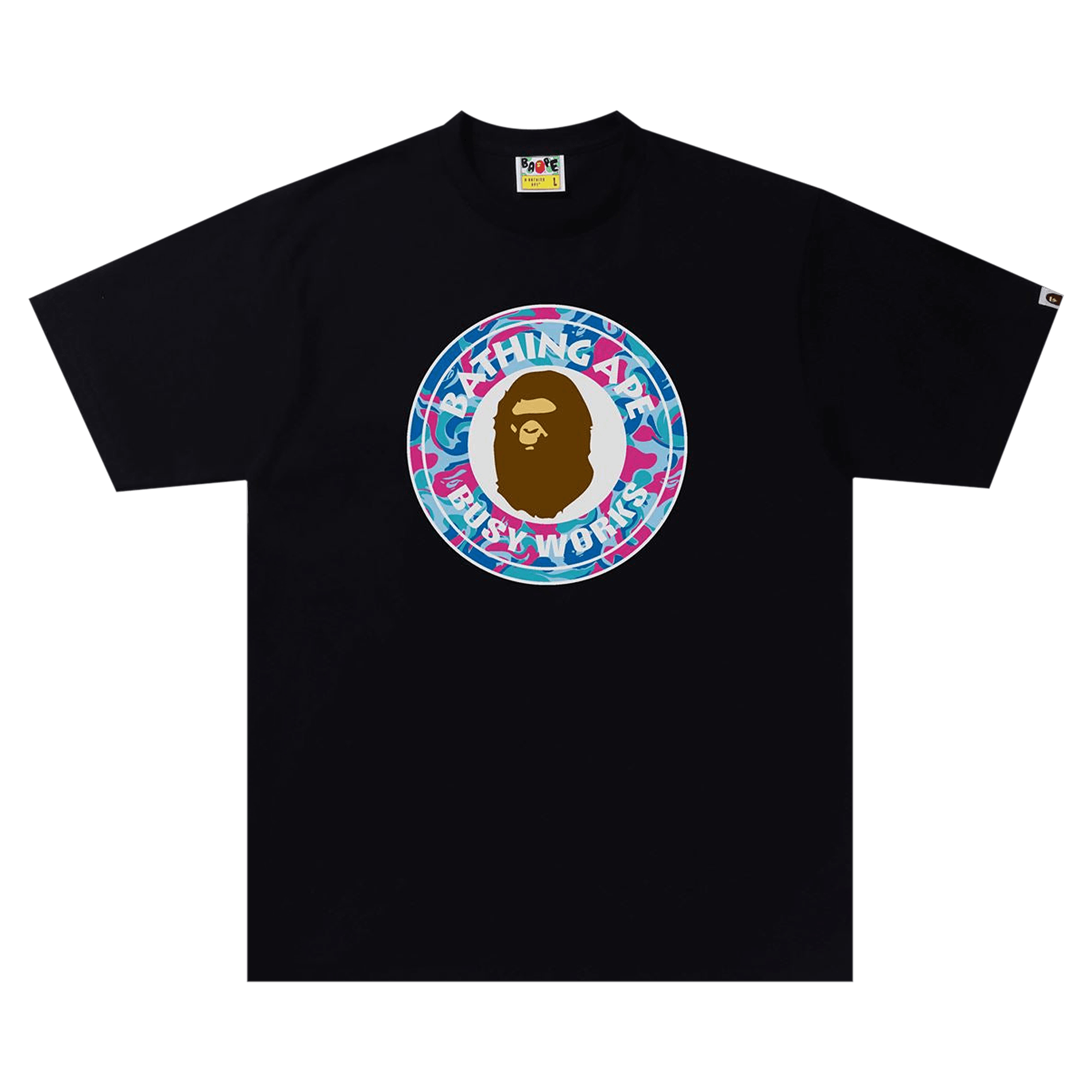 BAPE Marble Camo Busy Works Tee 'Black'