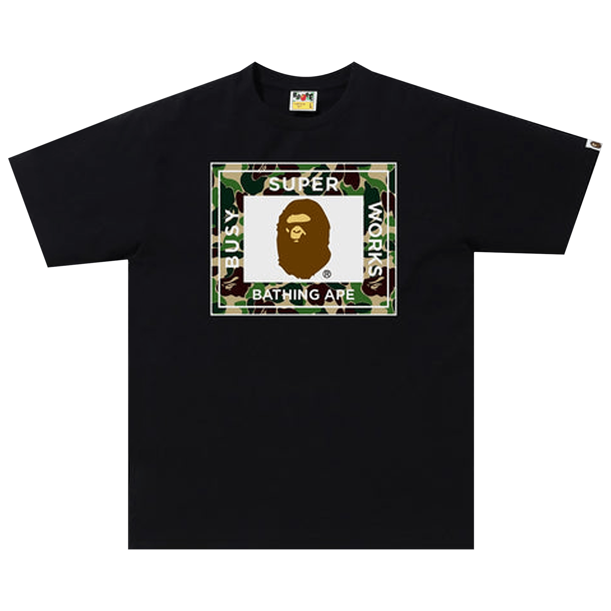 Pre-owned Bape Abc Camo Super Busy Works Tee 'black/green'