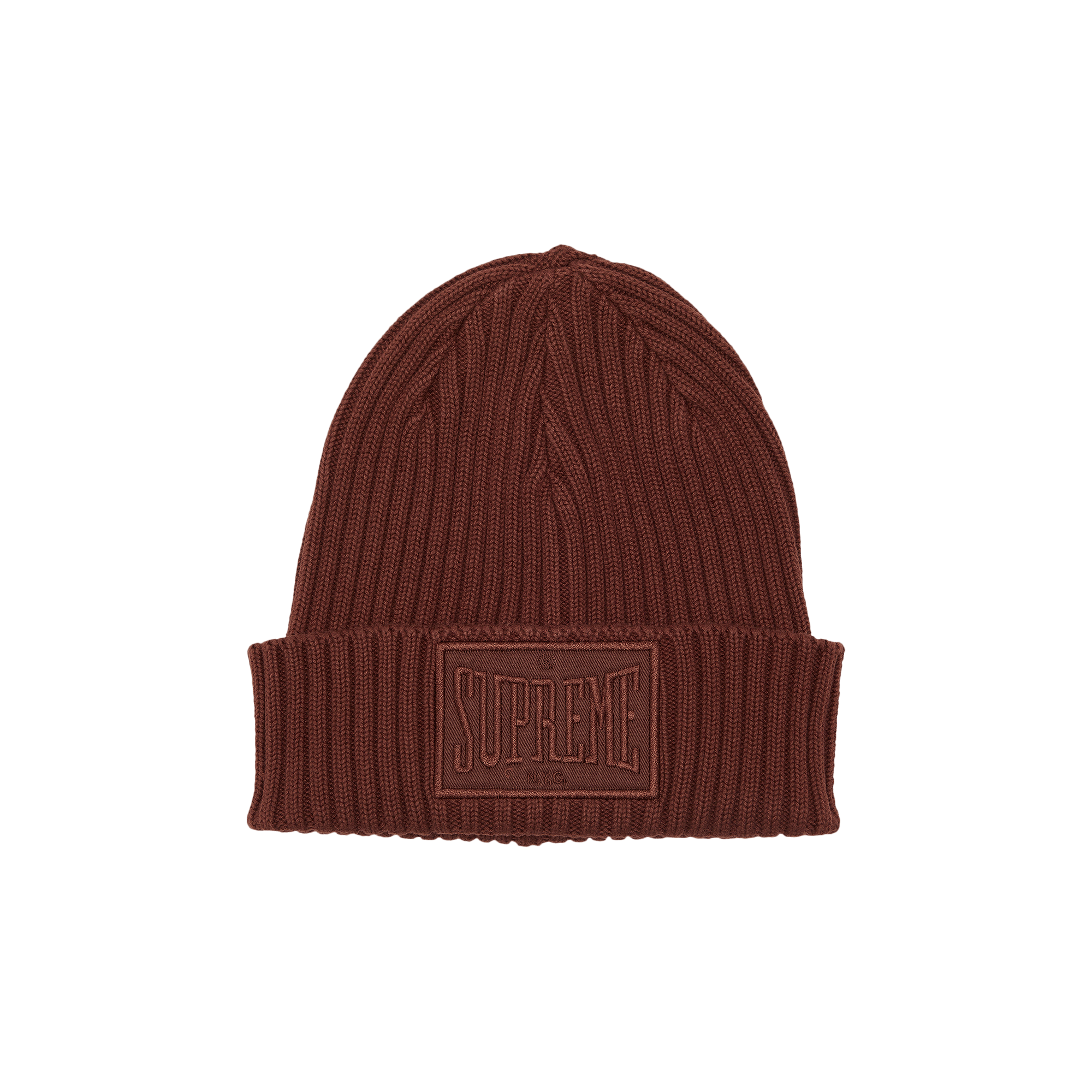 Supreme Overdyed Patch Beanie 'Brown'