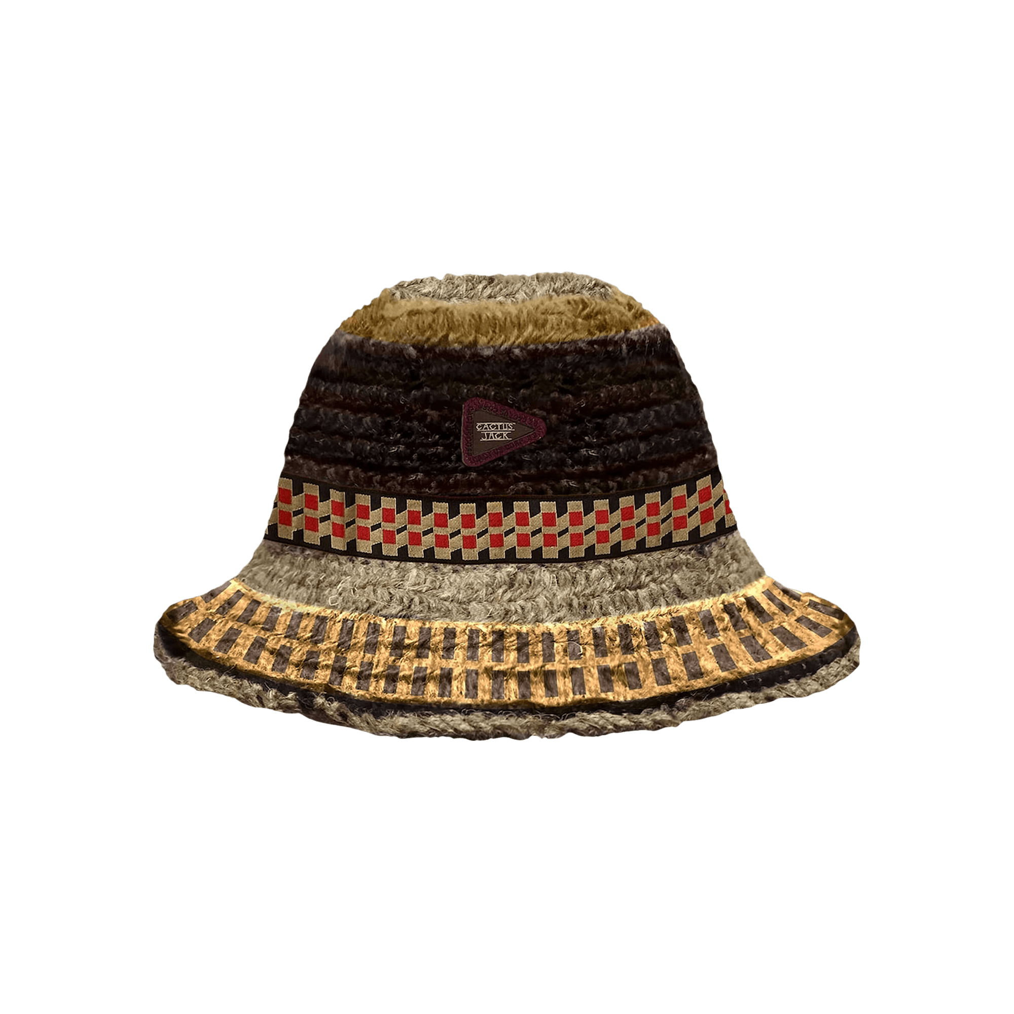 Pre-owned Cactus Jack By Travis Scott Crochet Bucket Hat 'multicolor' In Multi-color