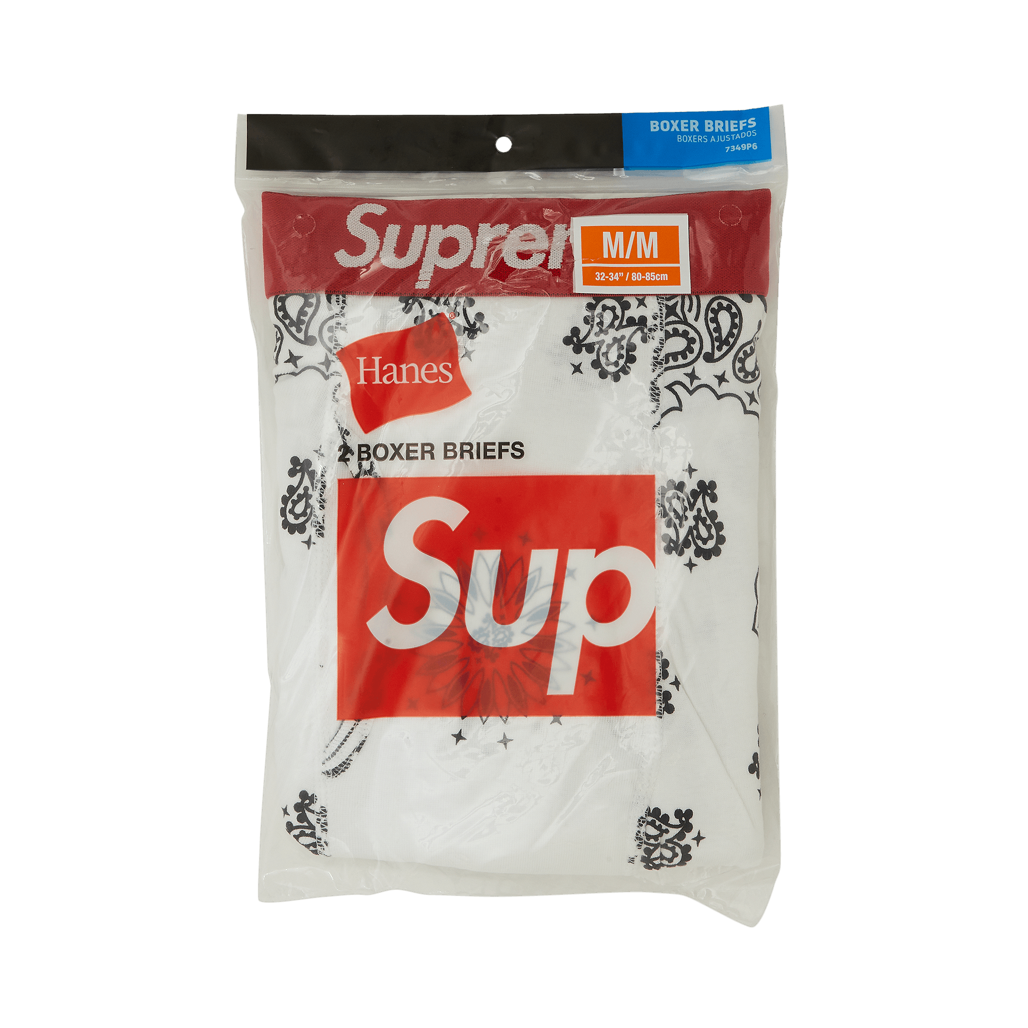 Pre-owned Supreme X Hanes Bandana Boxer Briefs (2 Pack) 'white'