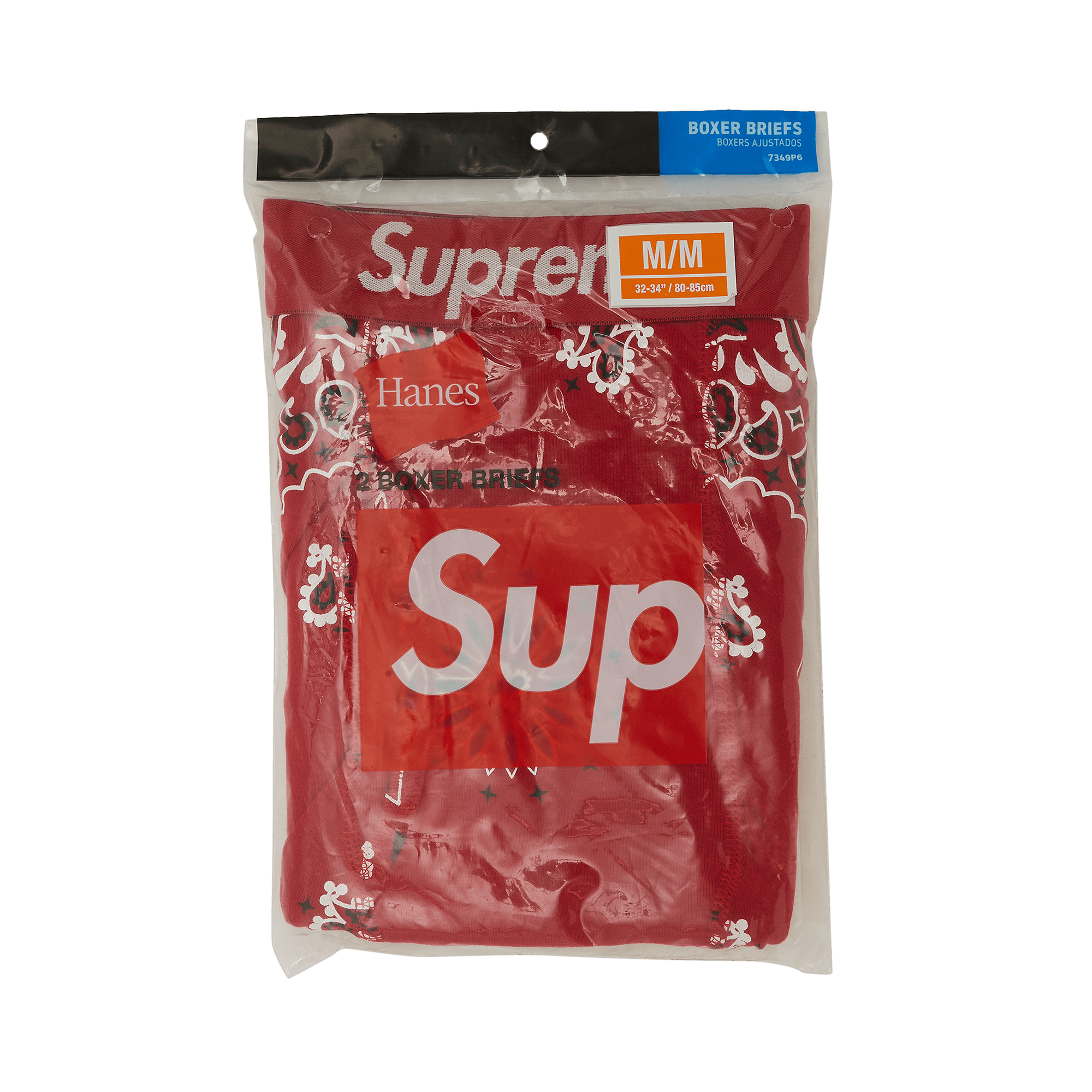 Pre-owned Supreme X Hanes Bandana Boxer Briefs (2 Pack) 'red'