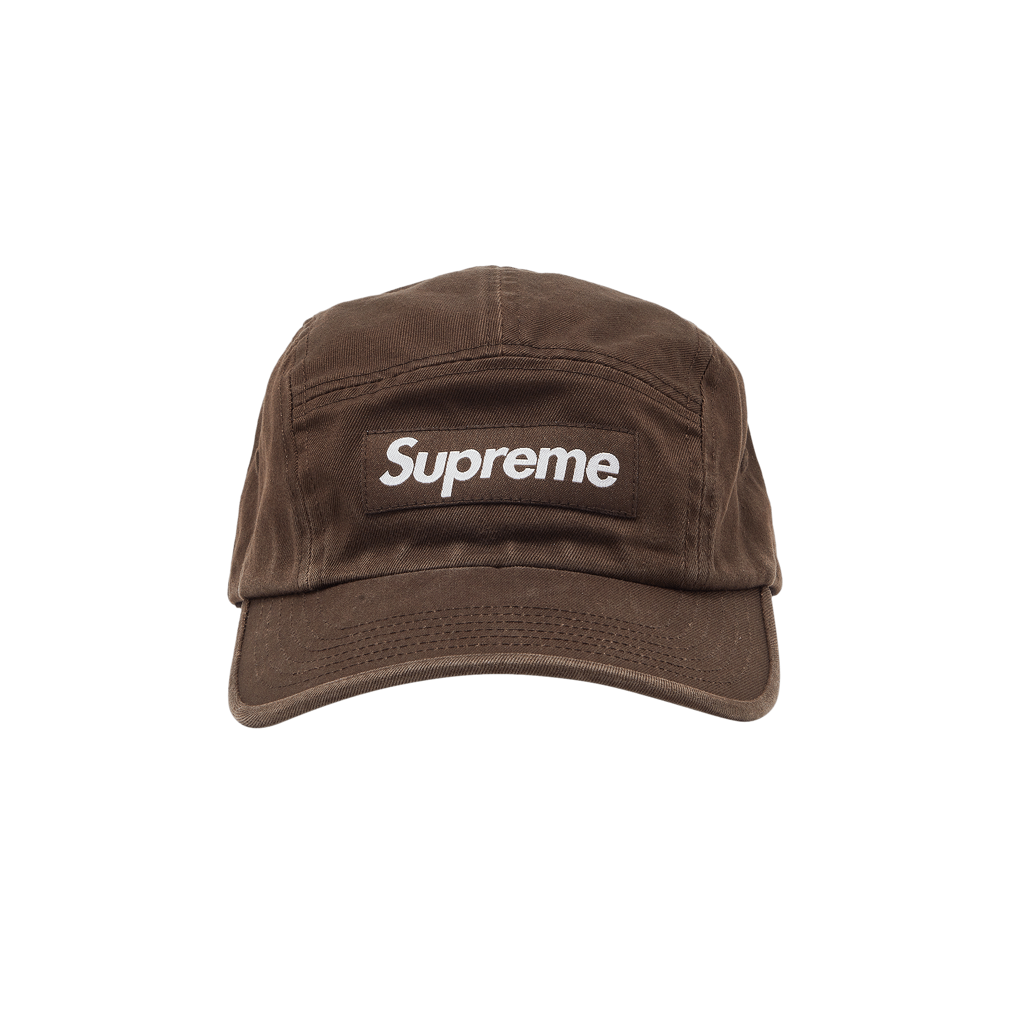 Pre-owned Supreme Washed Chino Twill Camp Cap 'brown'